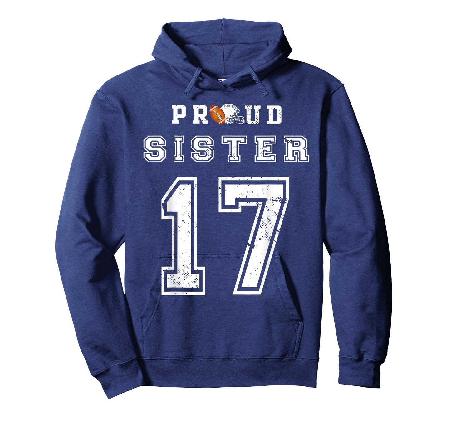 Custom Proud Football Sister Number 17 Personalized Women T-Shirt