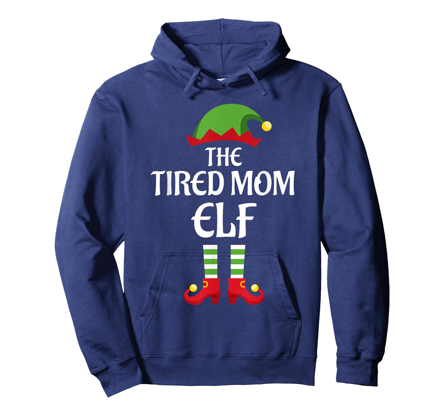 Tired Mom Elf Family Matching Group Christmas T-Shirt