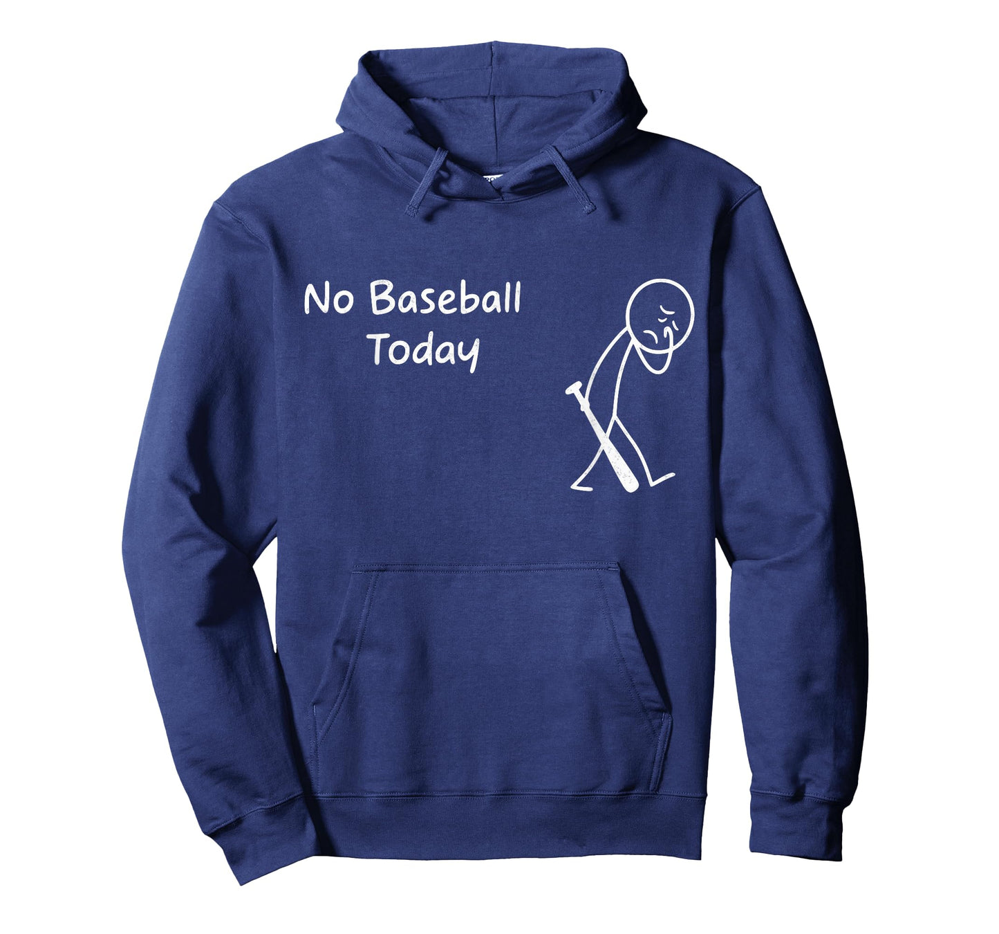 No Baseball Today Funny Sad Graphic Figure Baseball Season T-Shirt