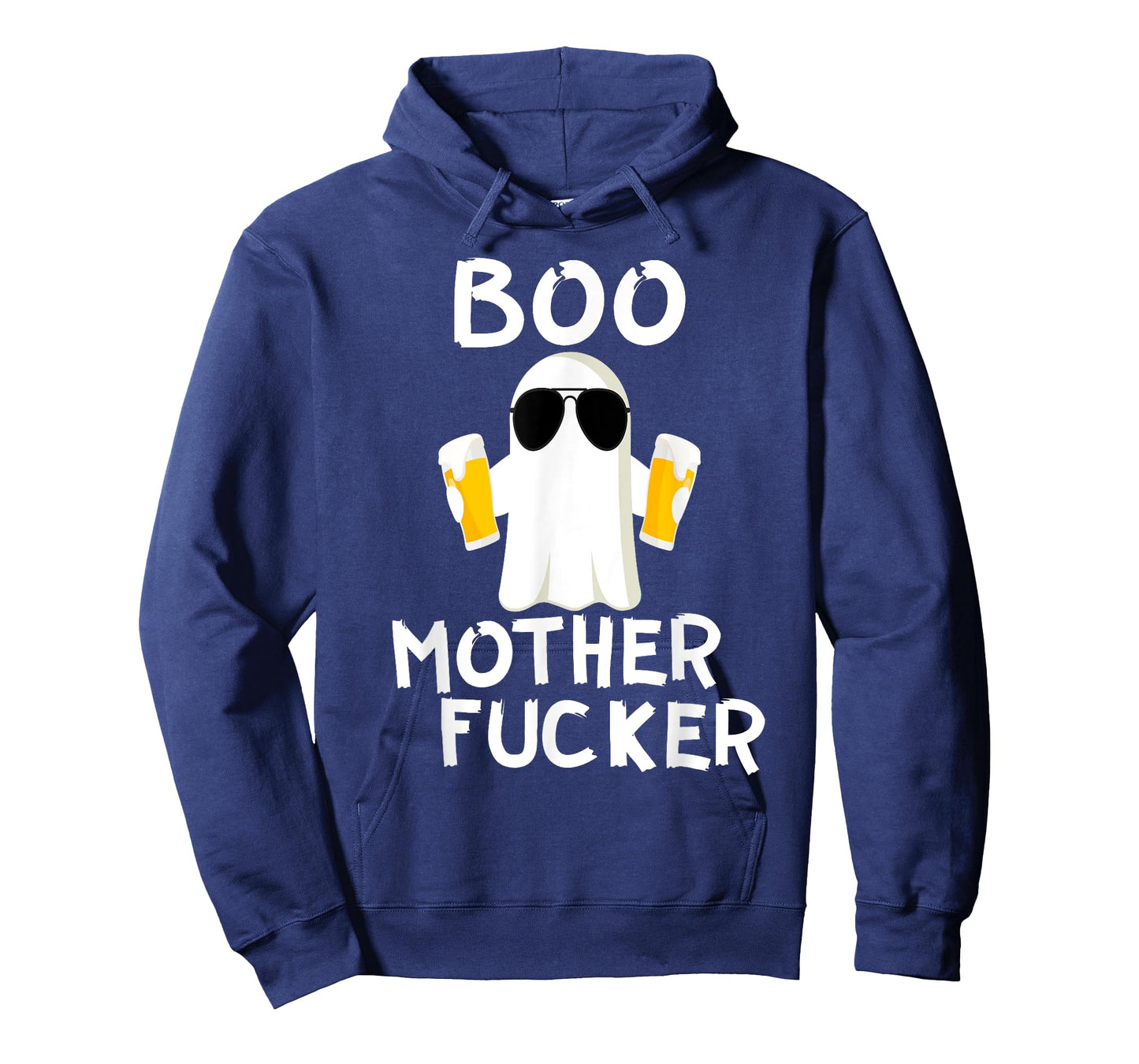 Boo MotherFucker Funny Beer Drinking Ghost Adult Halloween T-Shirt