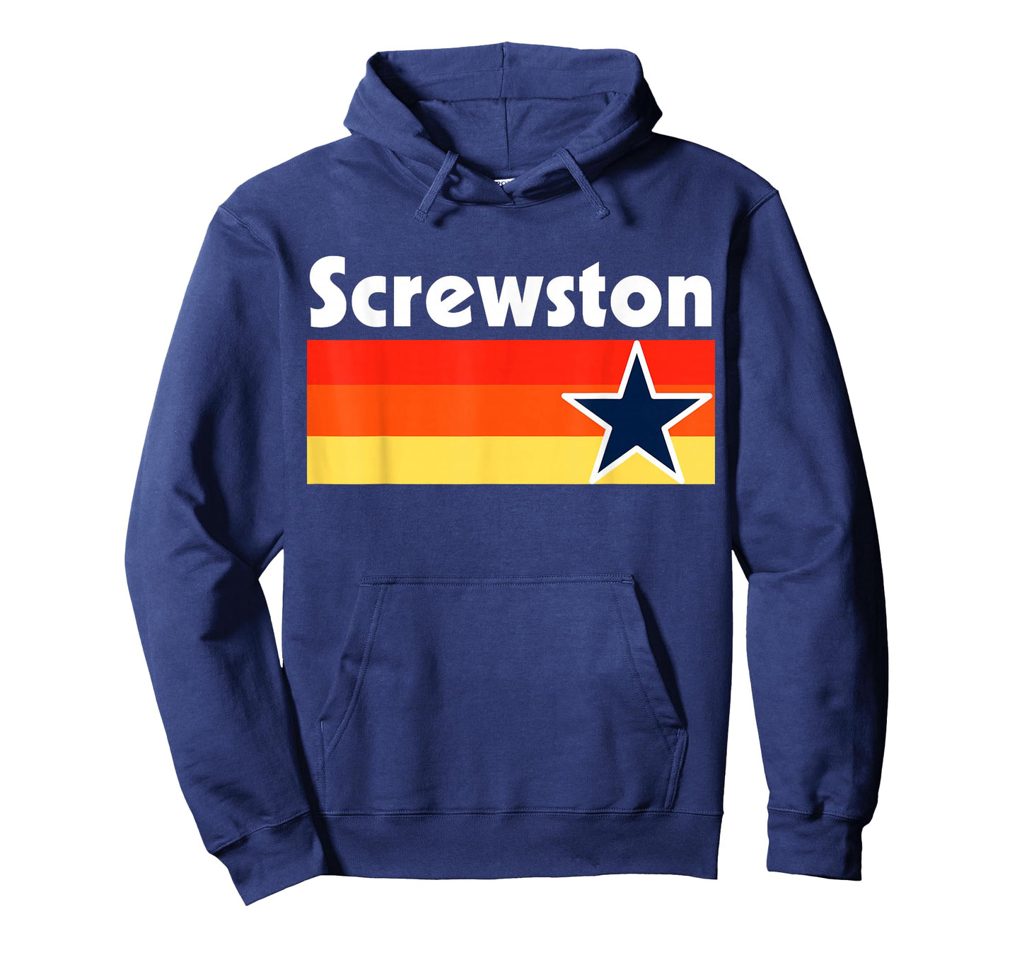 Screwston Texas H-town Houston Retro Blue T-Shirt