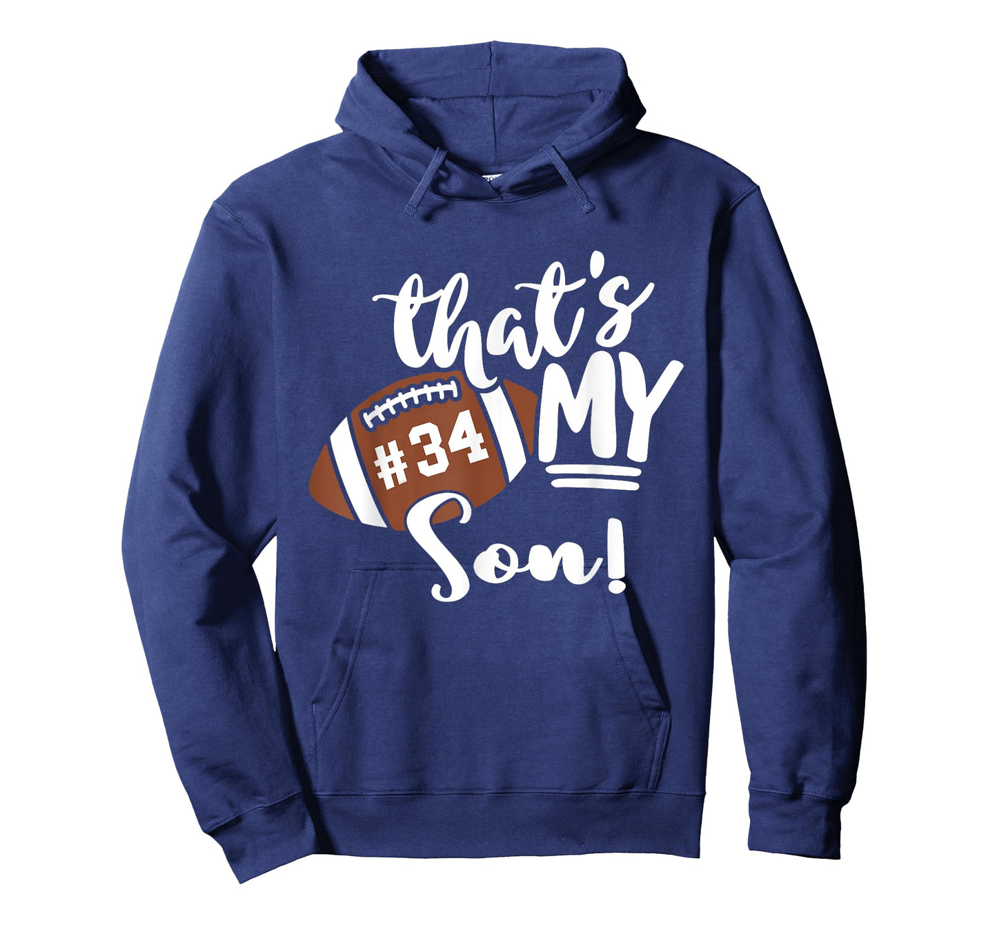 That's My Son Football 34 Jersey Number Vintage Mom Dad T-Shirt