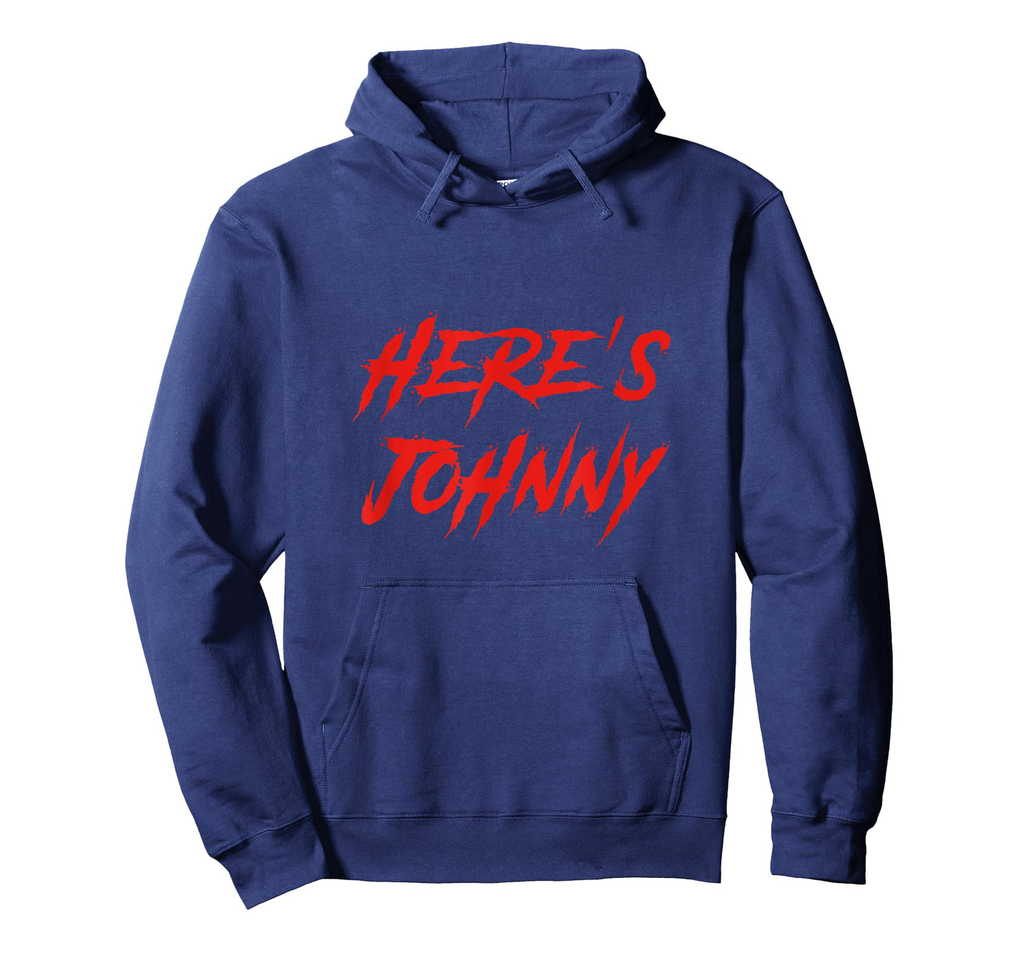 Here's Johnny Halloween Retro Black T-Shirt, Unisex-Adults, Small, Short Sleeve