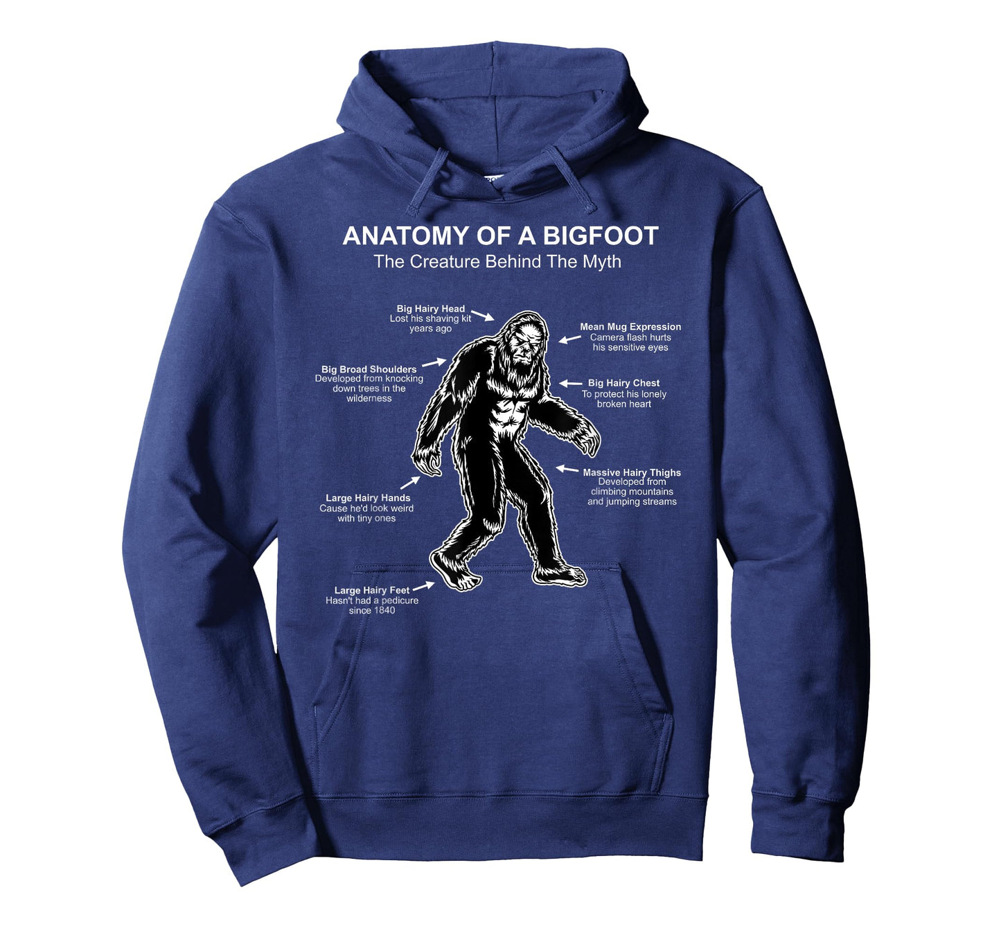 Bigfoot Tshirt for Science Lovers: Anatomy of A Bigfoot T-Shirt