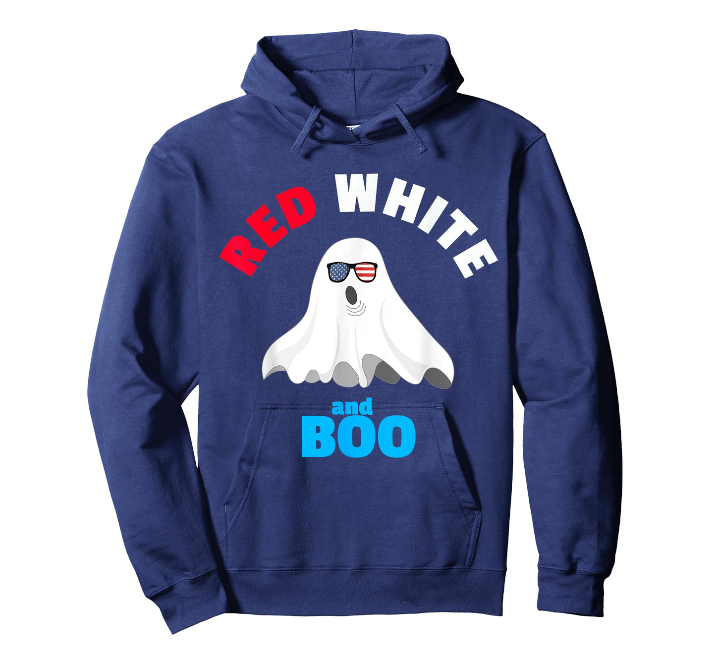 Red White and Boo - Funny American Ghost T-Shirt for Party