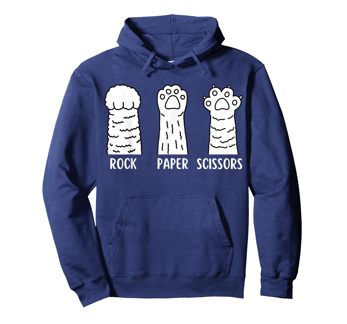 Funny Cat Animal Rescue Pet Lover Apparel Rock Paper Scissors Hand Game Cute Paw Funny Cat T-Shirt