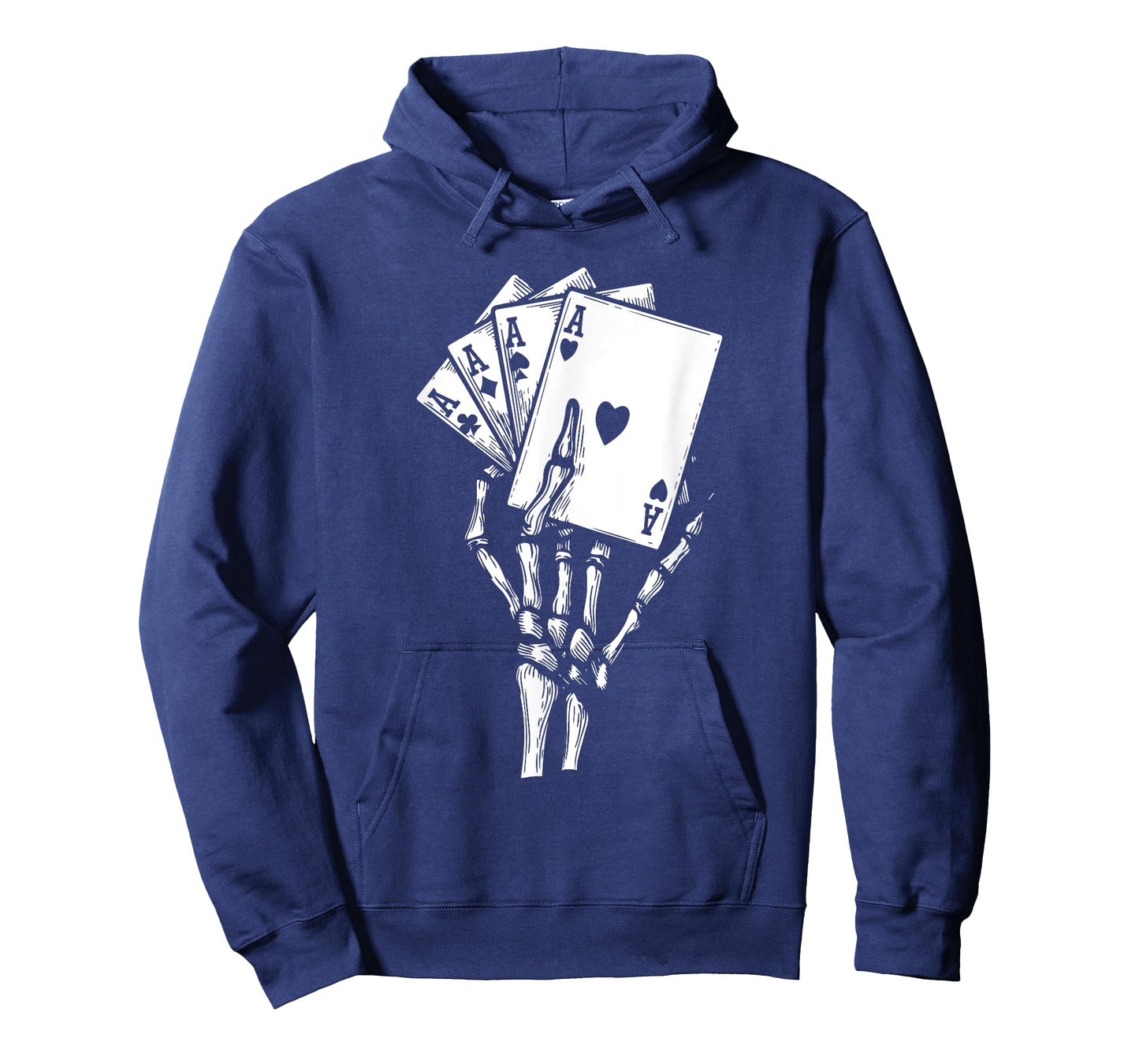 Skeleton Hand Playing Card Lazy Halloween Costume Poker T-Shirt