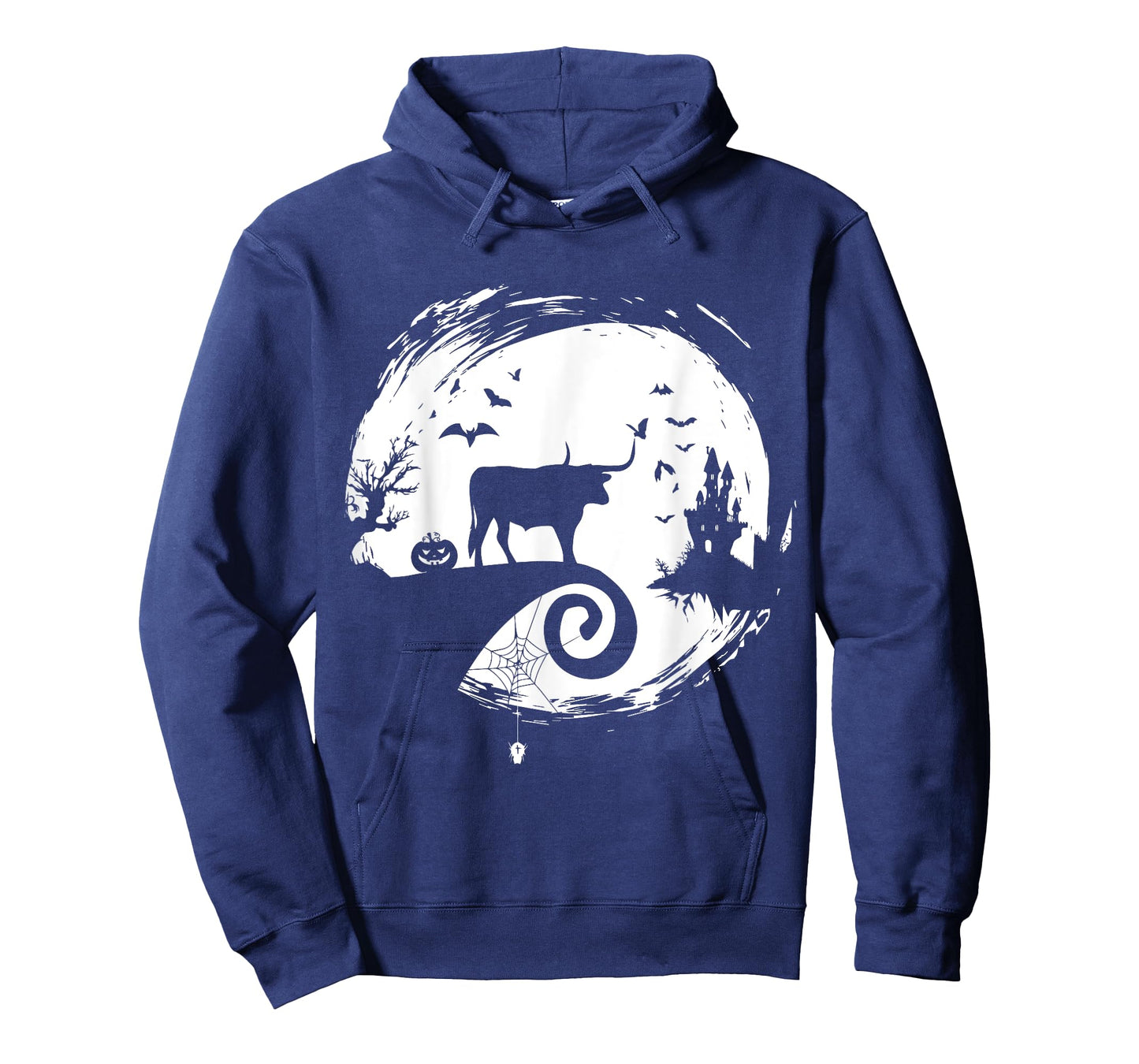 Texas Longhorn Halloween Costume Moon Silhouette Creepy T-Shirt