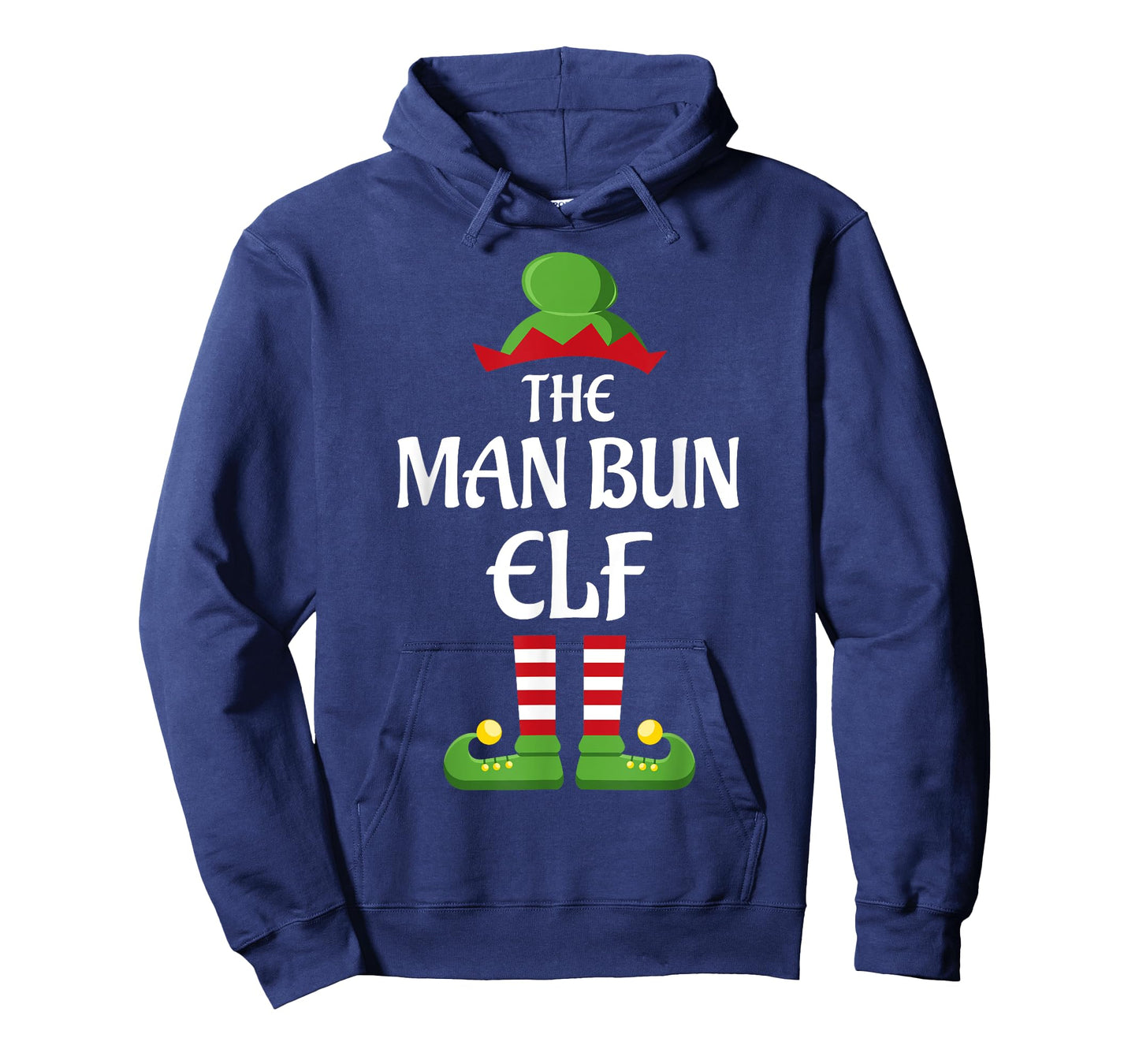 Man Bun Elf Family Matching Group Christmas T-Shirt