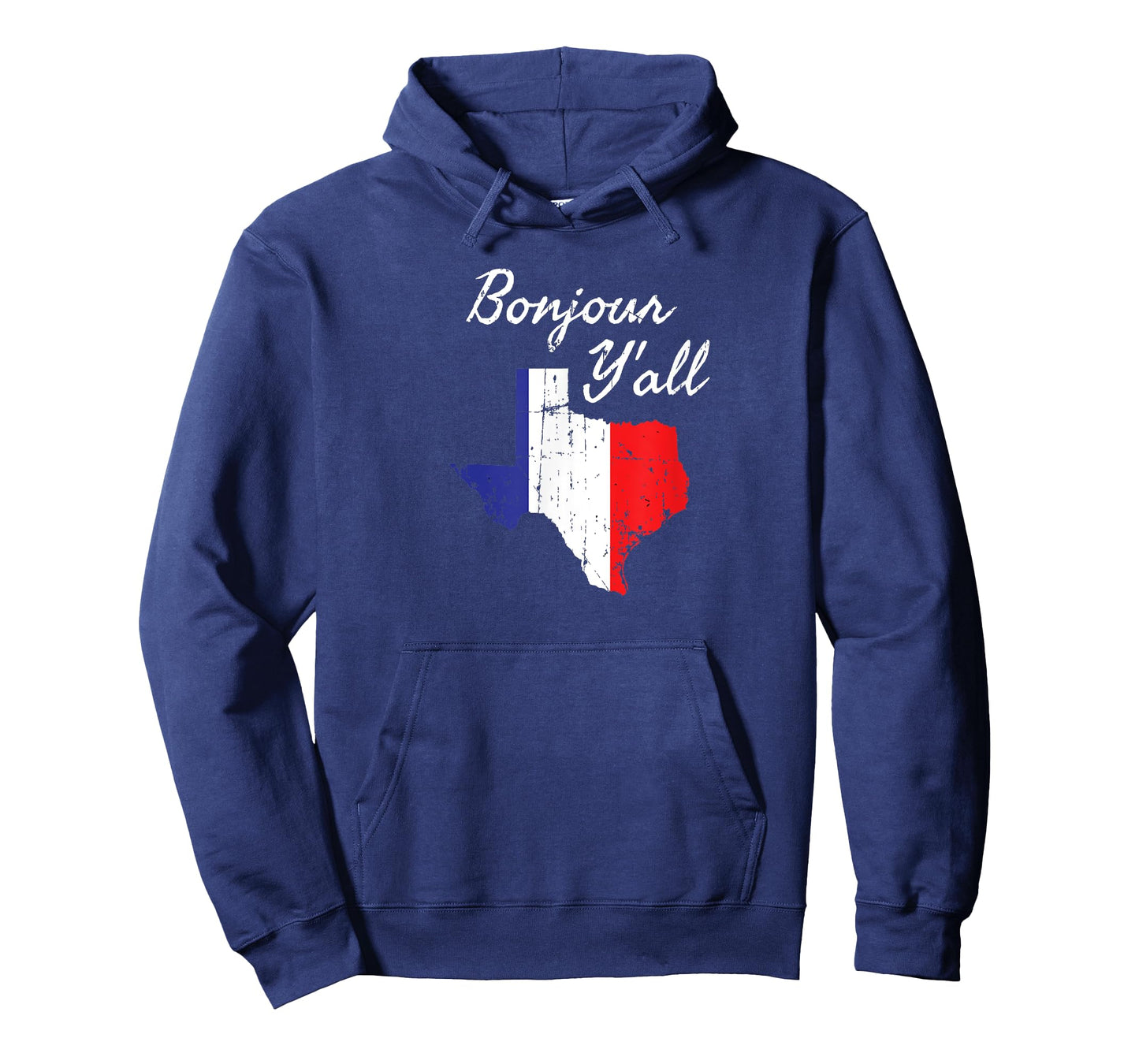 Funny Texas Gifts Bonjour Y'All French Flag Quote T-Shirt