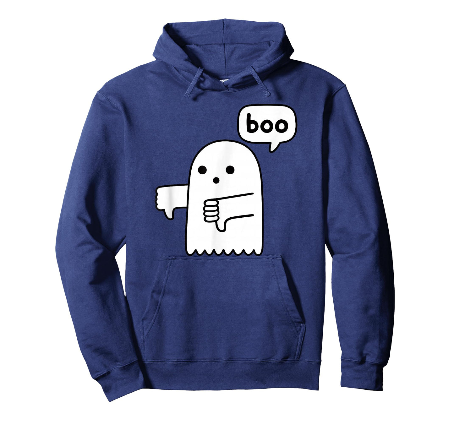 Funny Thumbs Down Ghost Screaming Boo Disapproval T-Shirt