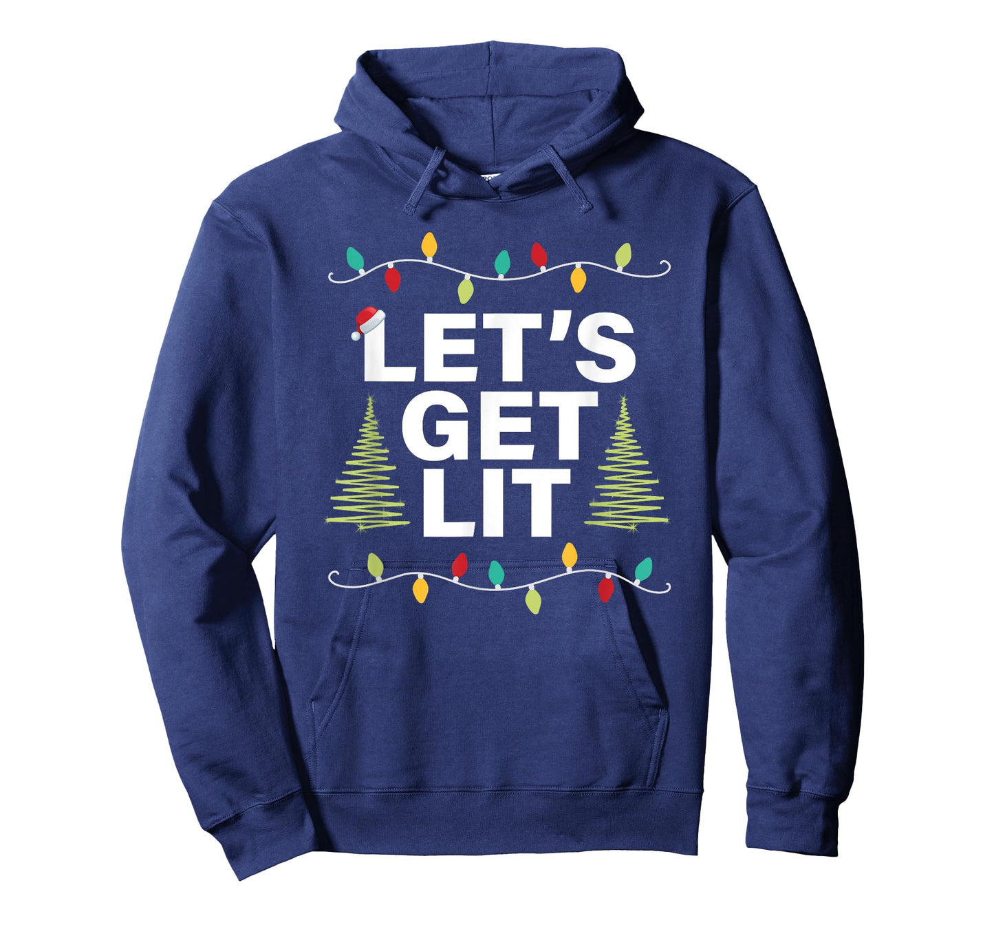 Let's Get Lit Funny Christmas Drinking T-Shirt Xmas Lights T-Shirt