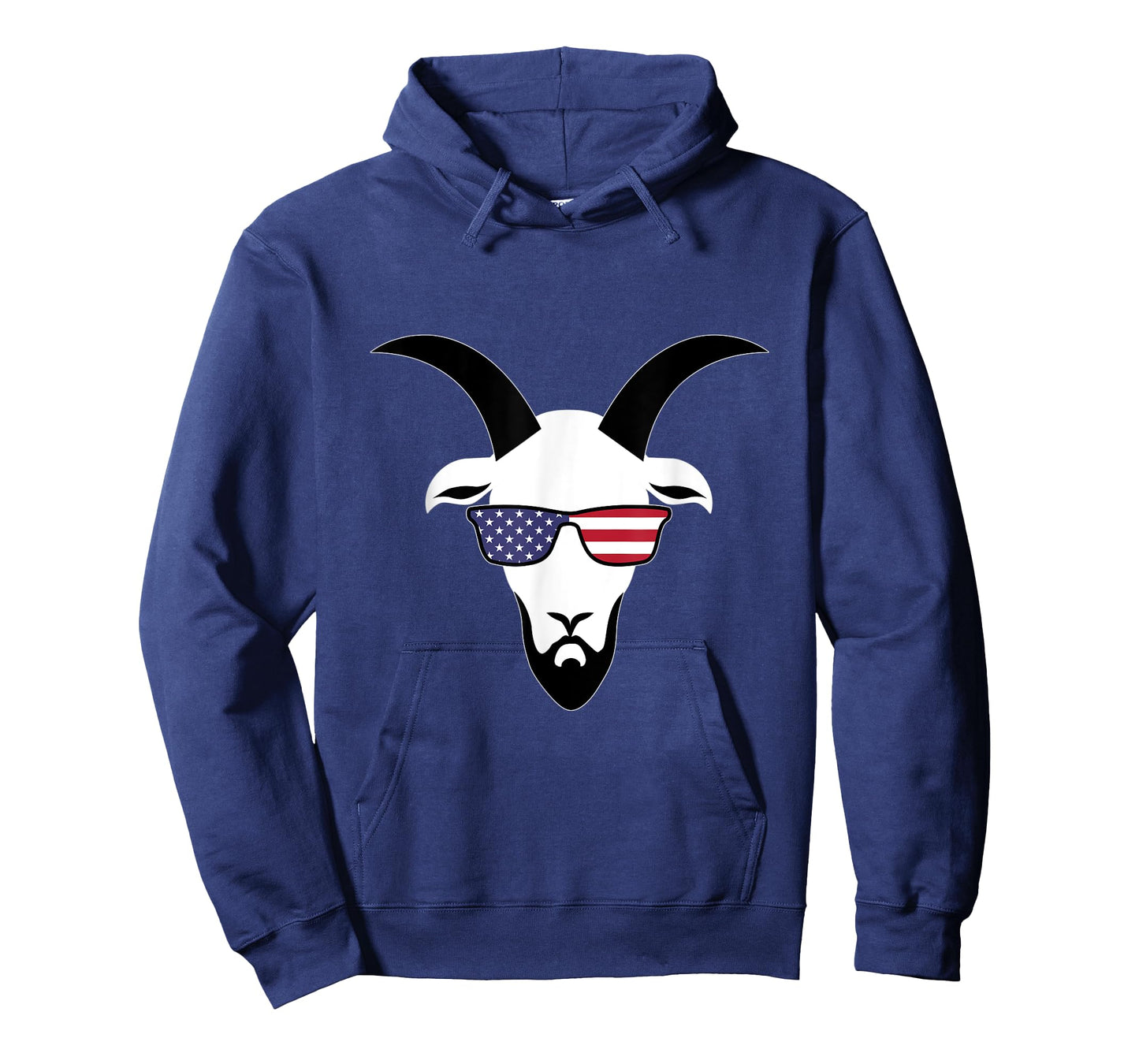 4th of July American Hipster Goat with Beard and Sunglasses T-Shirt for Women Men