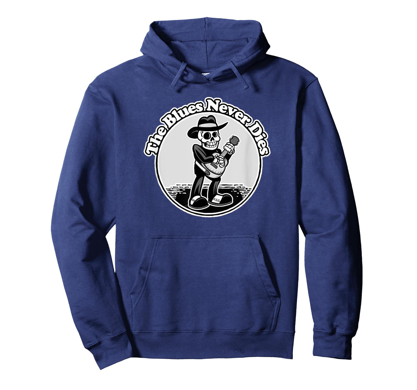 Blues Music Old Cartoon Skeleton Bluesman T-Shirt