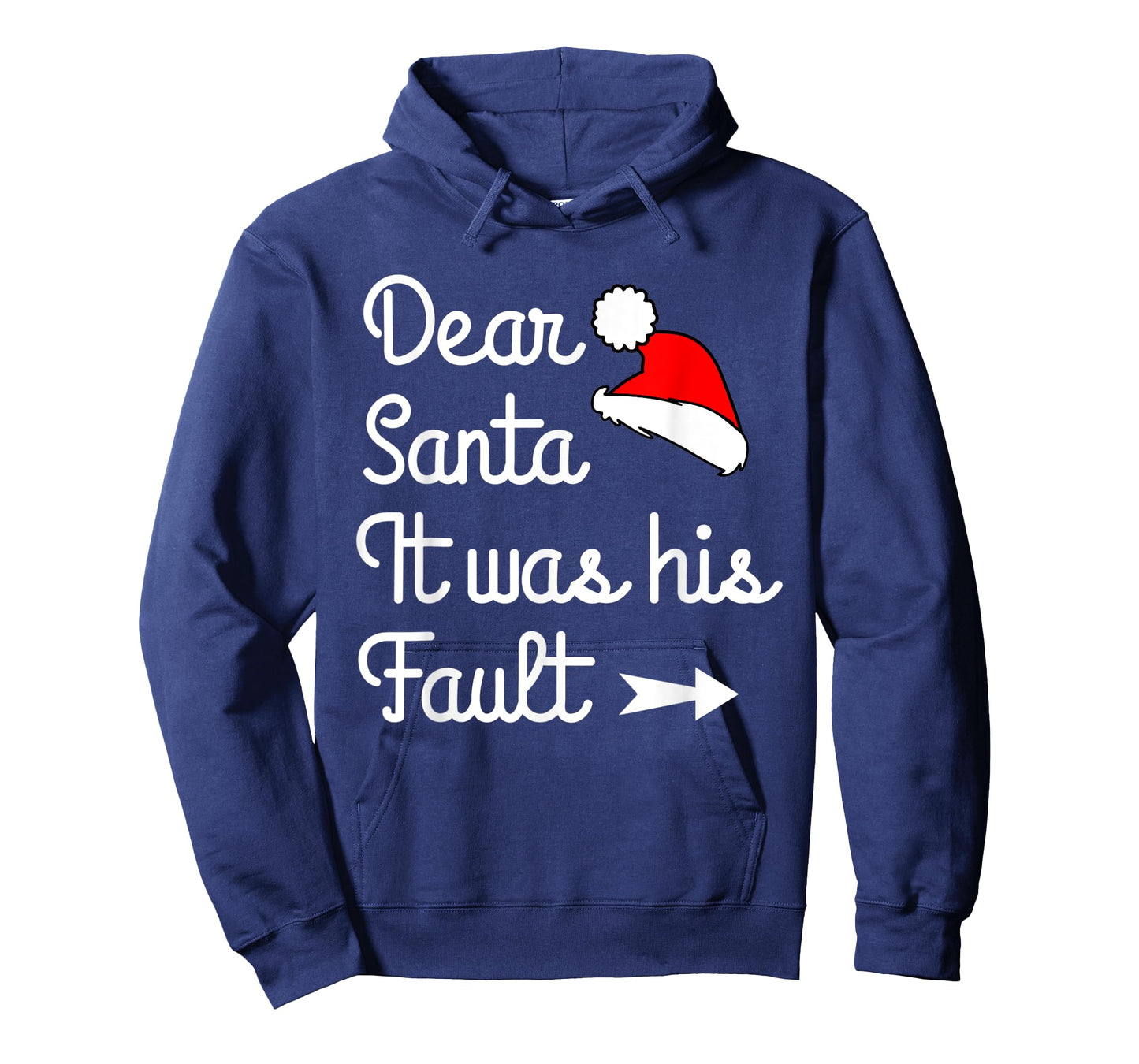 Funny Christmas Couples tee Dear Santa It Was His Fault T-Shirt