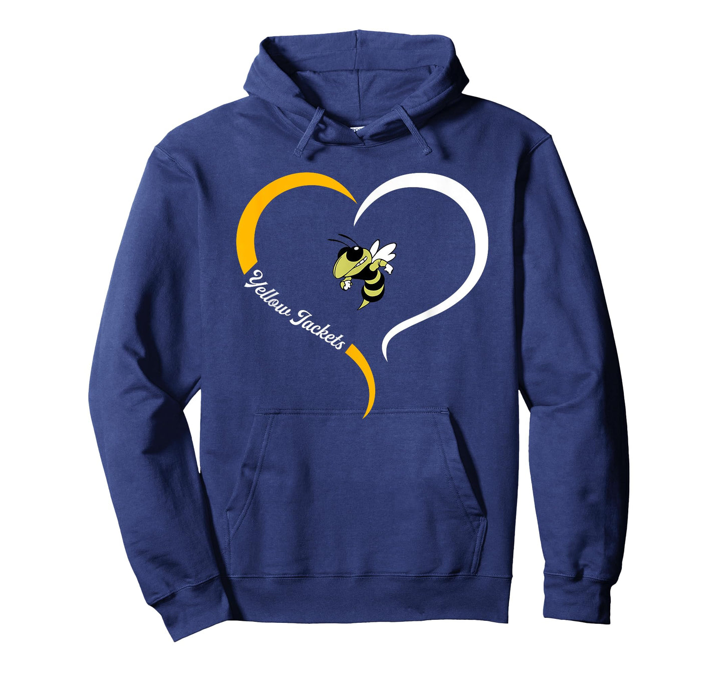 Calhoun Yellow Jackets Logo Half Heart Slogan HS T-Shirt
