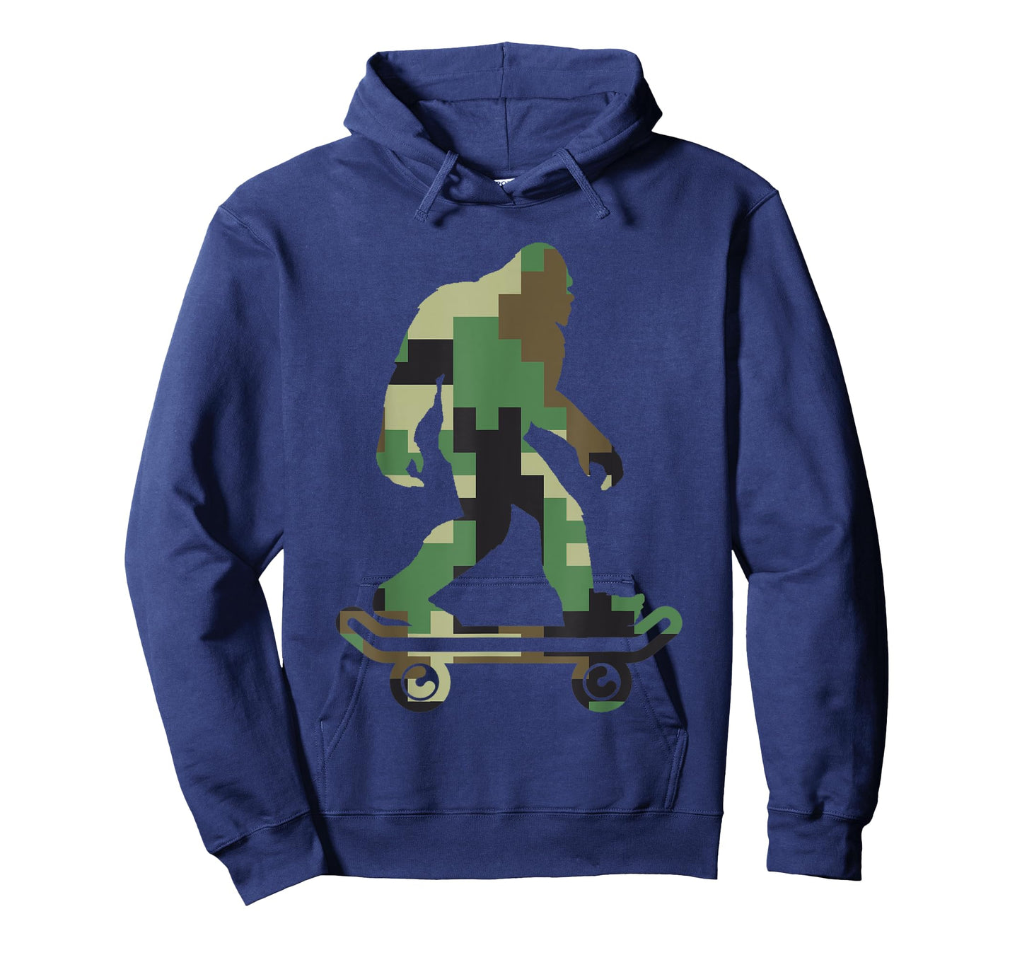 Retro Skater Hide and Seek Champion Apparel Bigfoot Camouflage Skateboarders Sasquatch Skateboarding T-Shirt