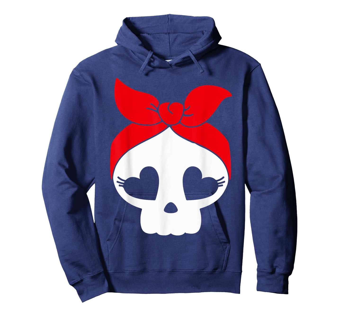 Skeleton Hear Eyes Lazy Halloween Costume Cute Skull Bandana T-Shirt