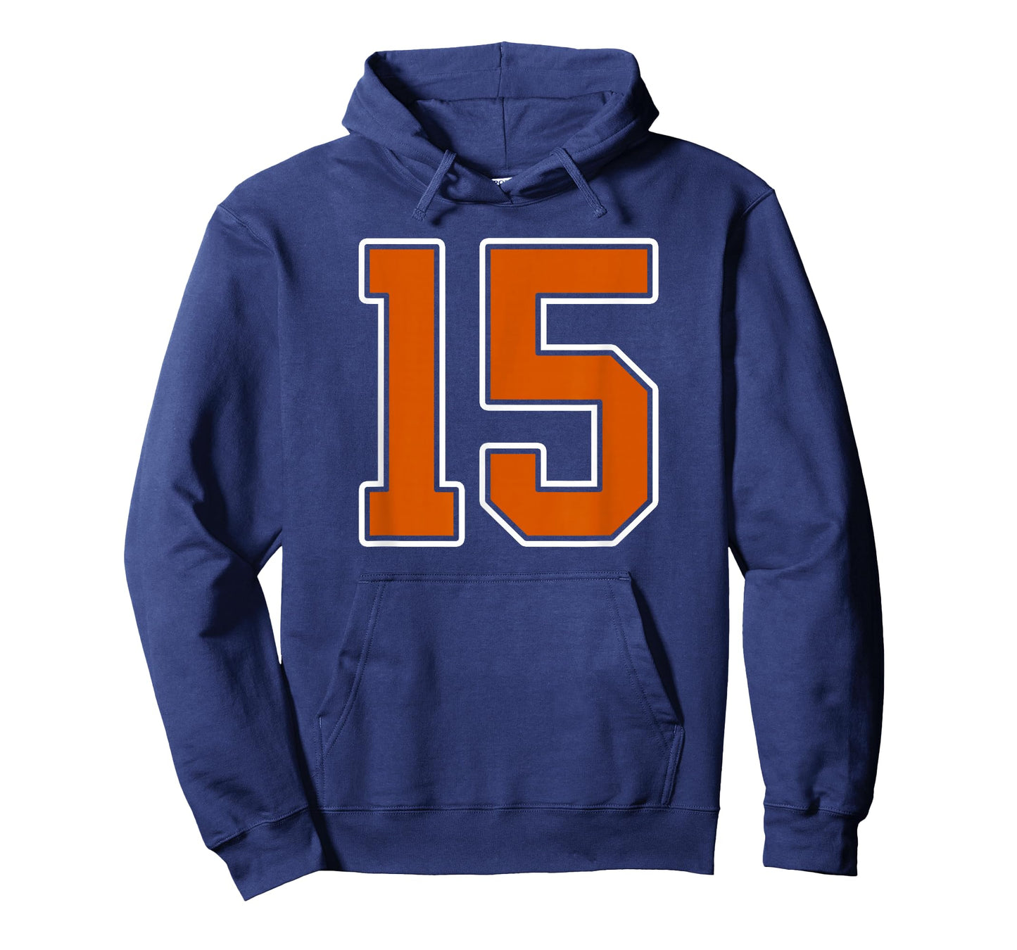 Burnt Orange White Number 15 Jersey Player Uniform #15 T-Shirt