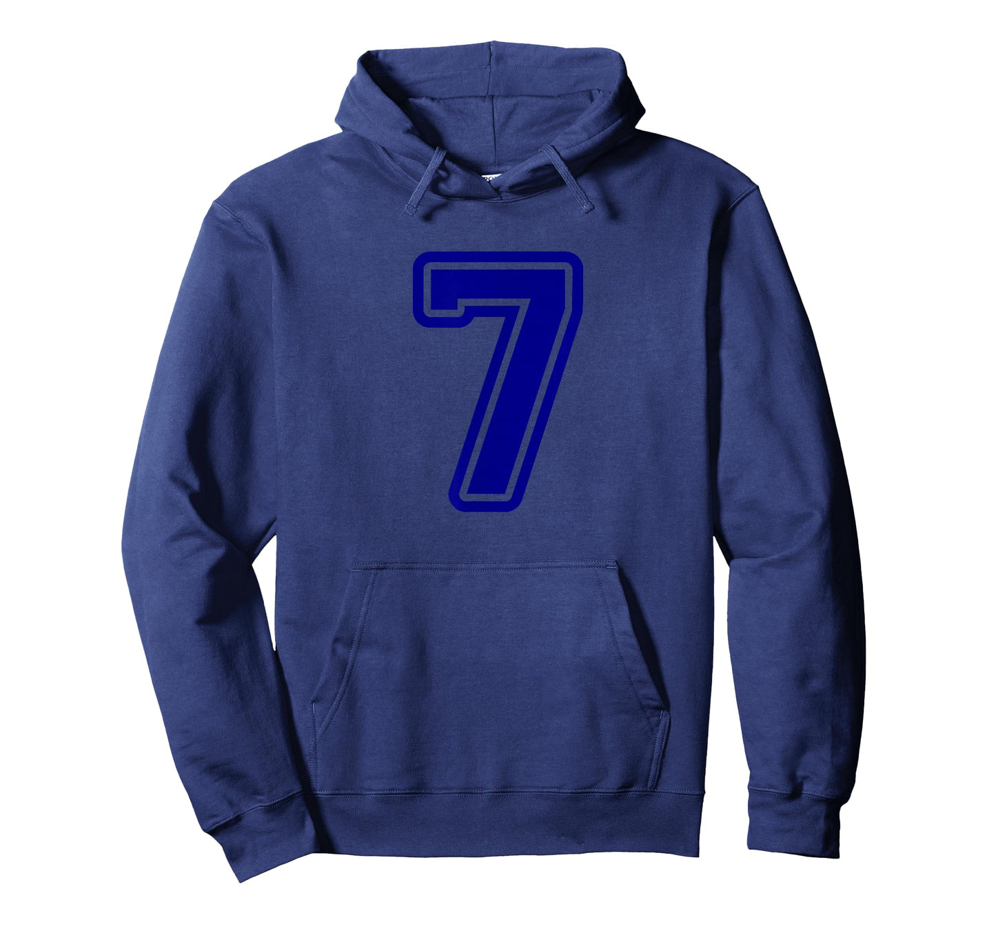 Number #7 Blue Sport Varsity Number 7 T-Shirt