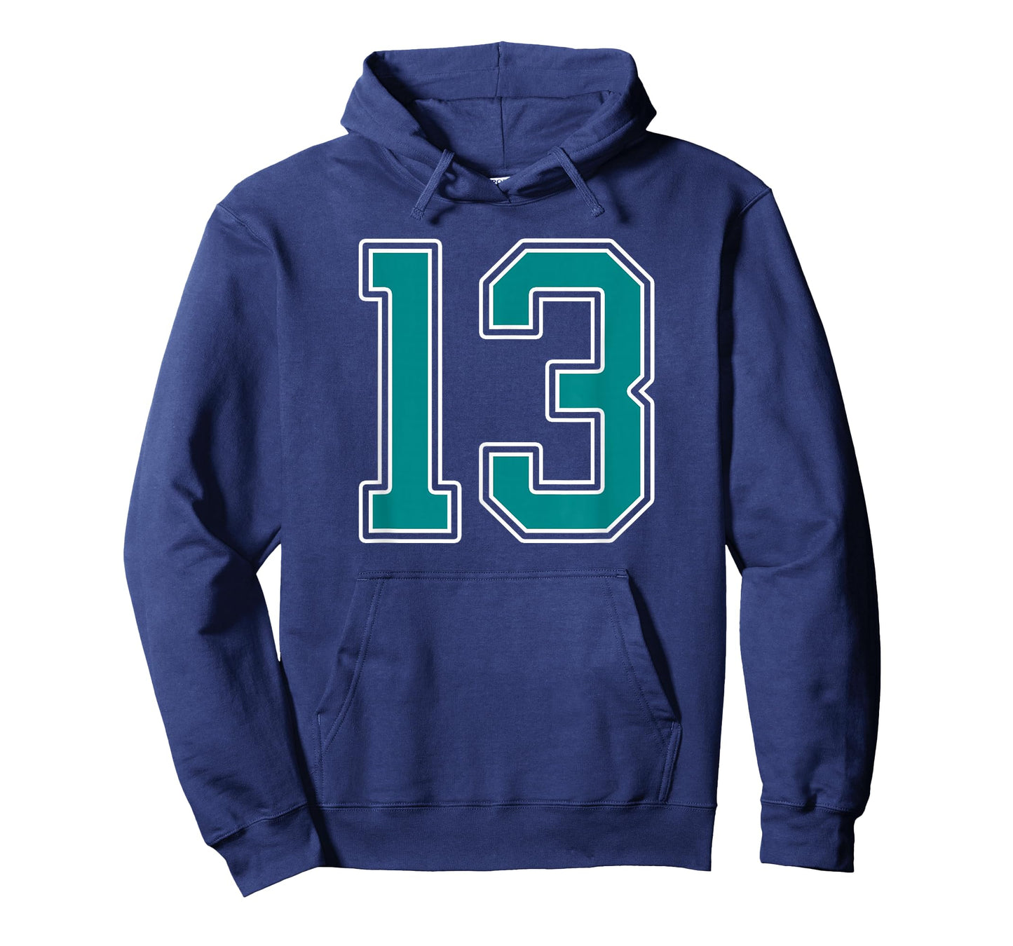 Teal and White Number 13 Jersey Player Uniform #13 Fan T-Shirt