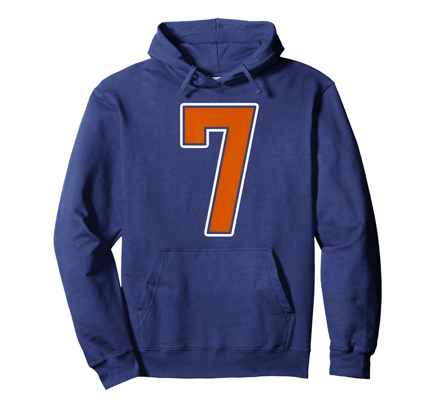 Burnt Orange White Number 7 Jersey Player Uniform #7 T-Shirt