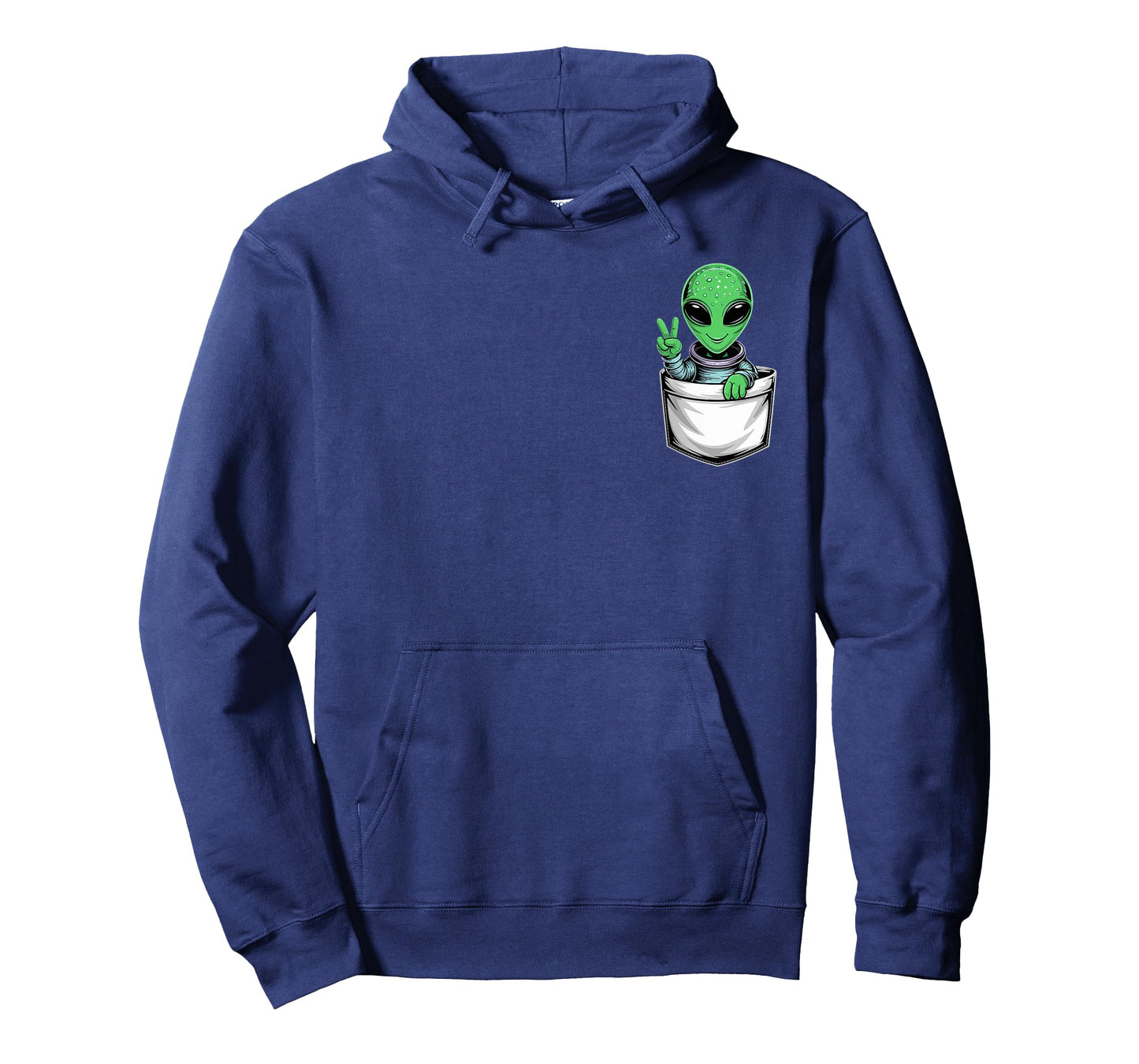 Cute Green Alien Costume Halloween Funny Alien Pocket Design T-Shirt