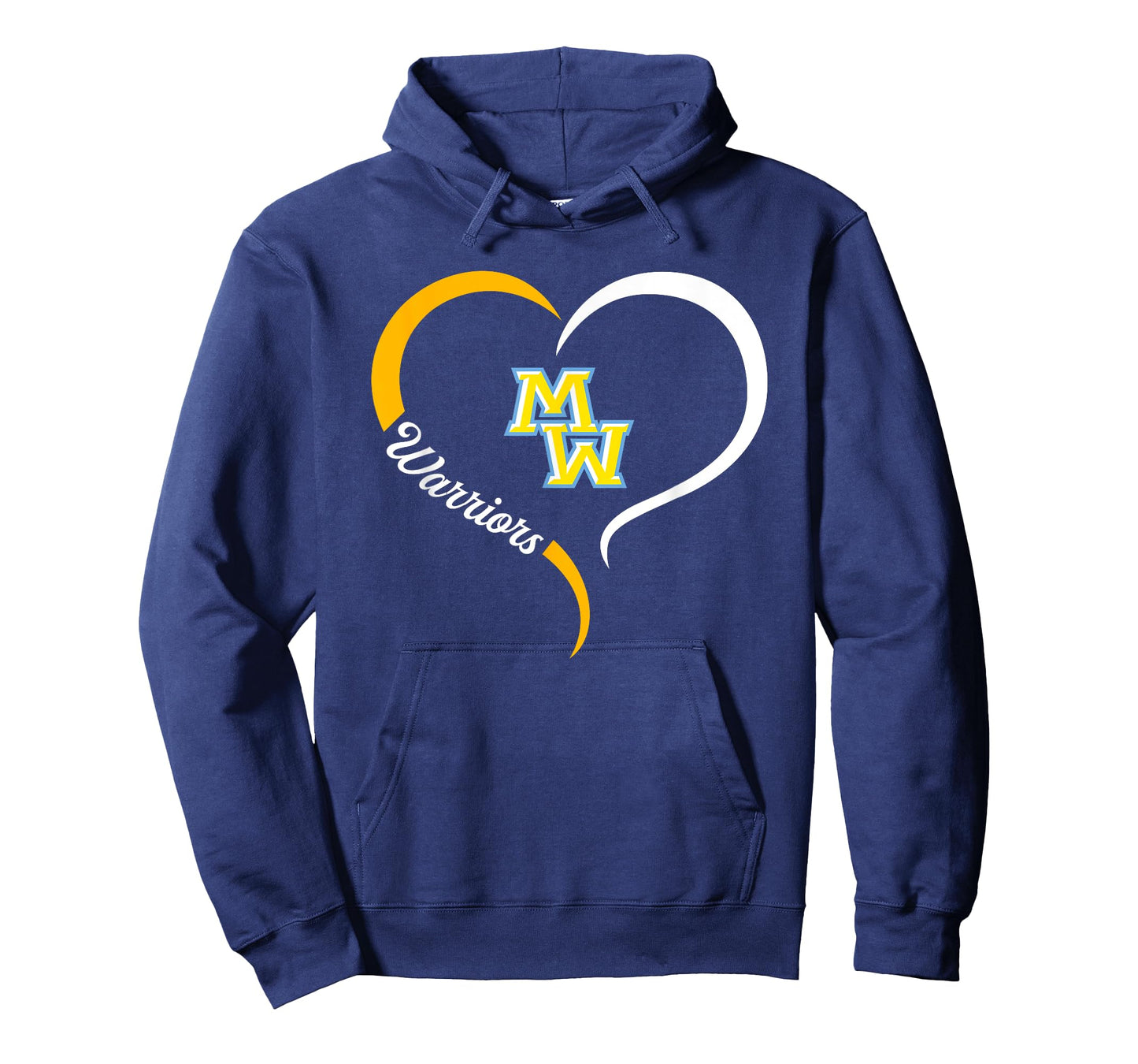 Maine West Warriors Logo Half Heart Slogan HS T-Shirt