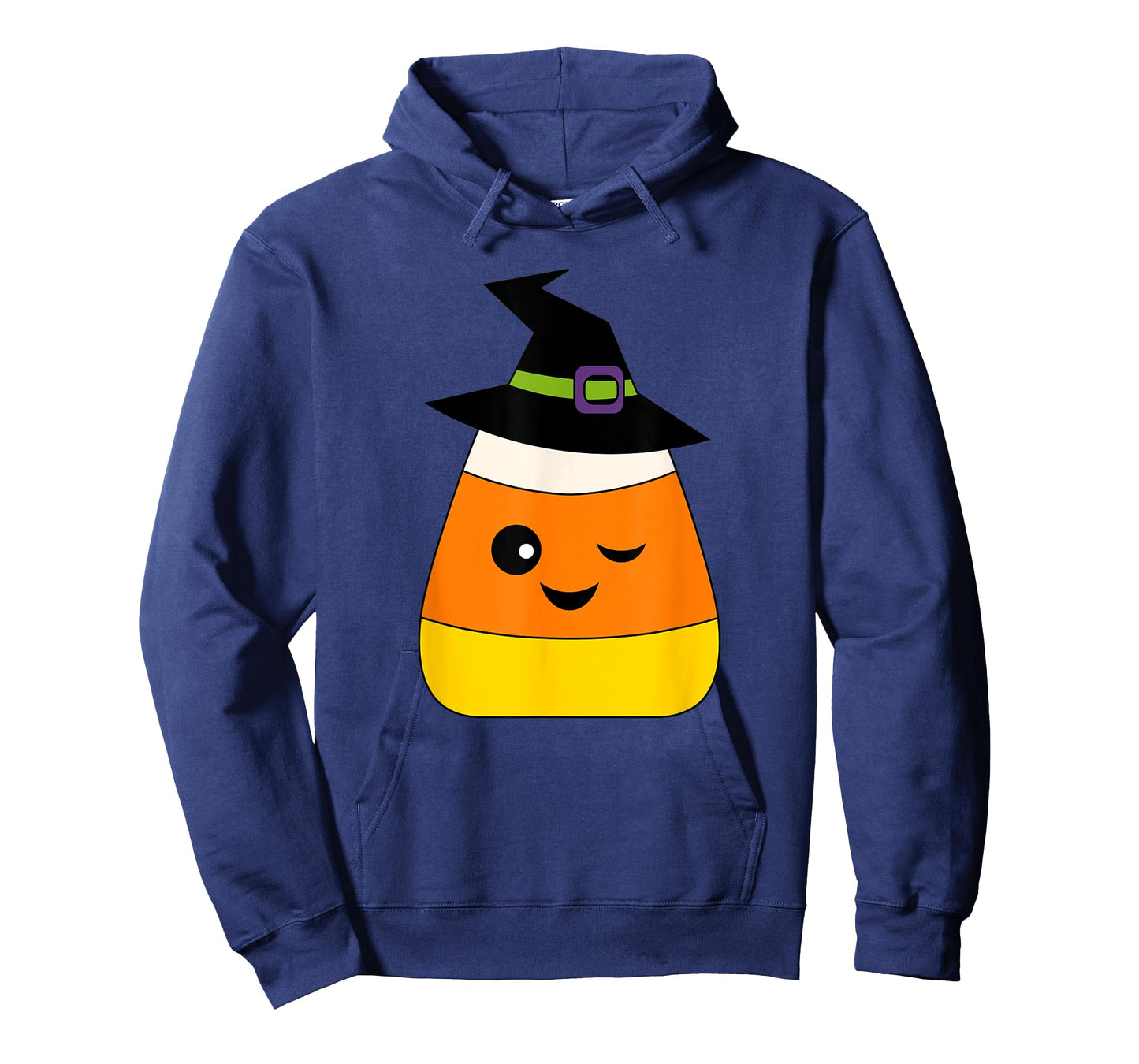 Candy Corn Emoticon Winky Face Witch Funny Halloween T-Shirt