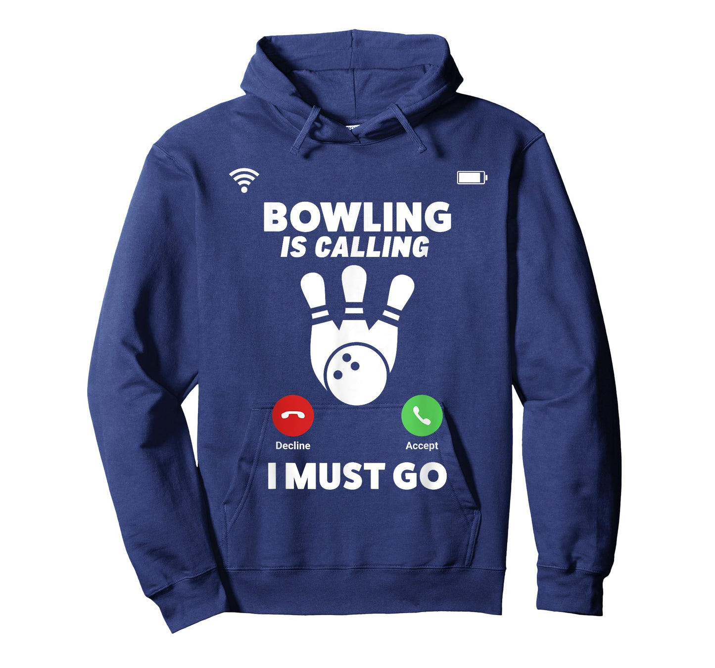 Bowling Is Calling I Must Go Funny Phone Screen Shirt T-Shirt