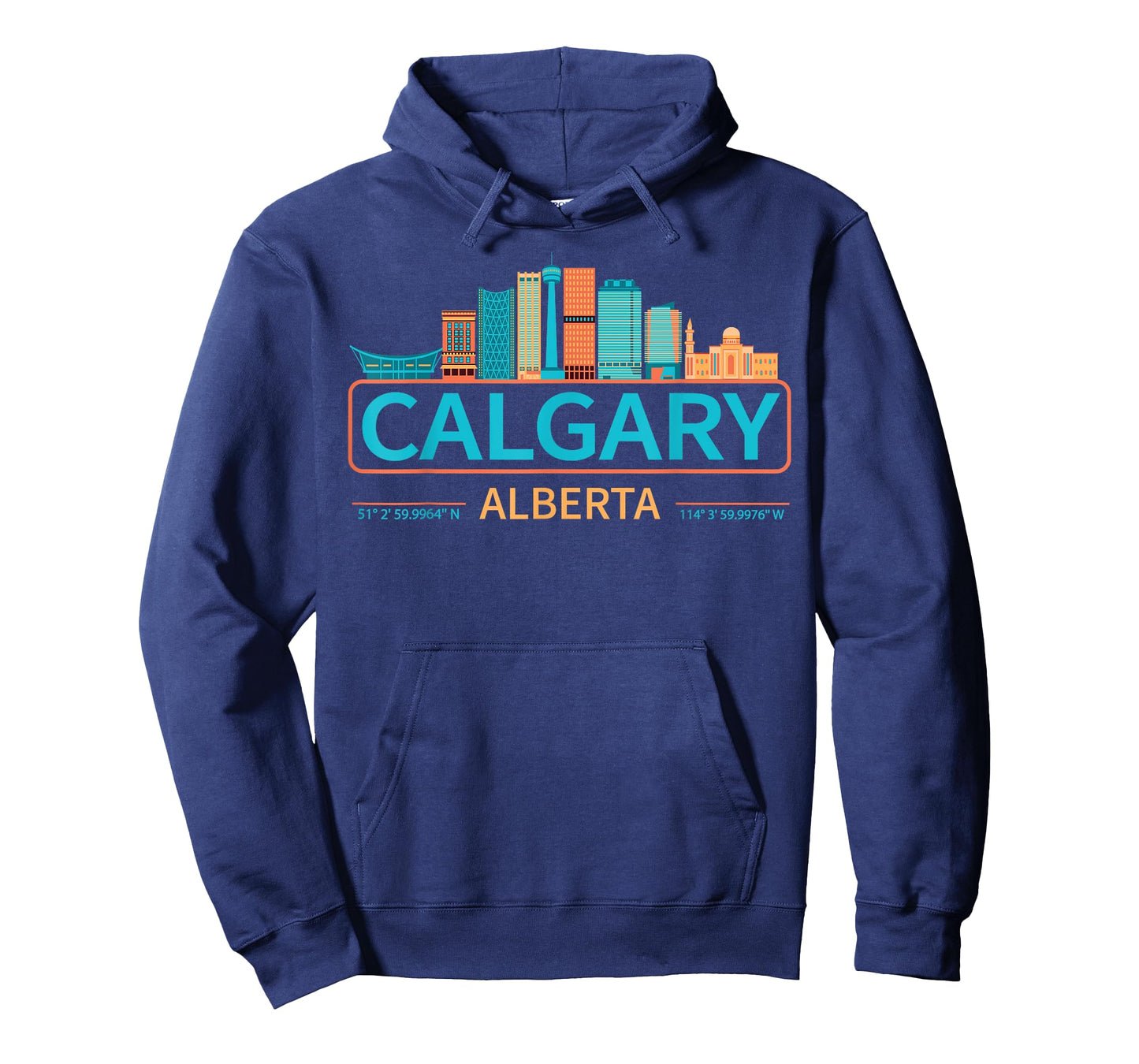 Calgary Alberta Skyline colored, Travel to Calgary T-Shirt