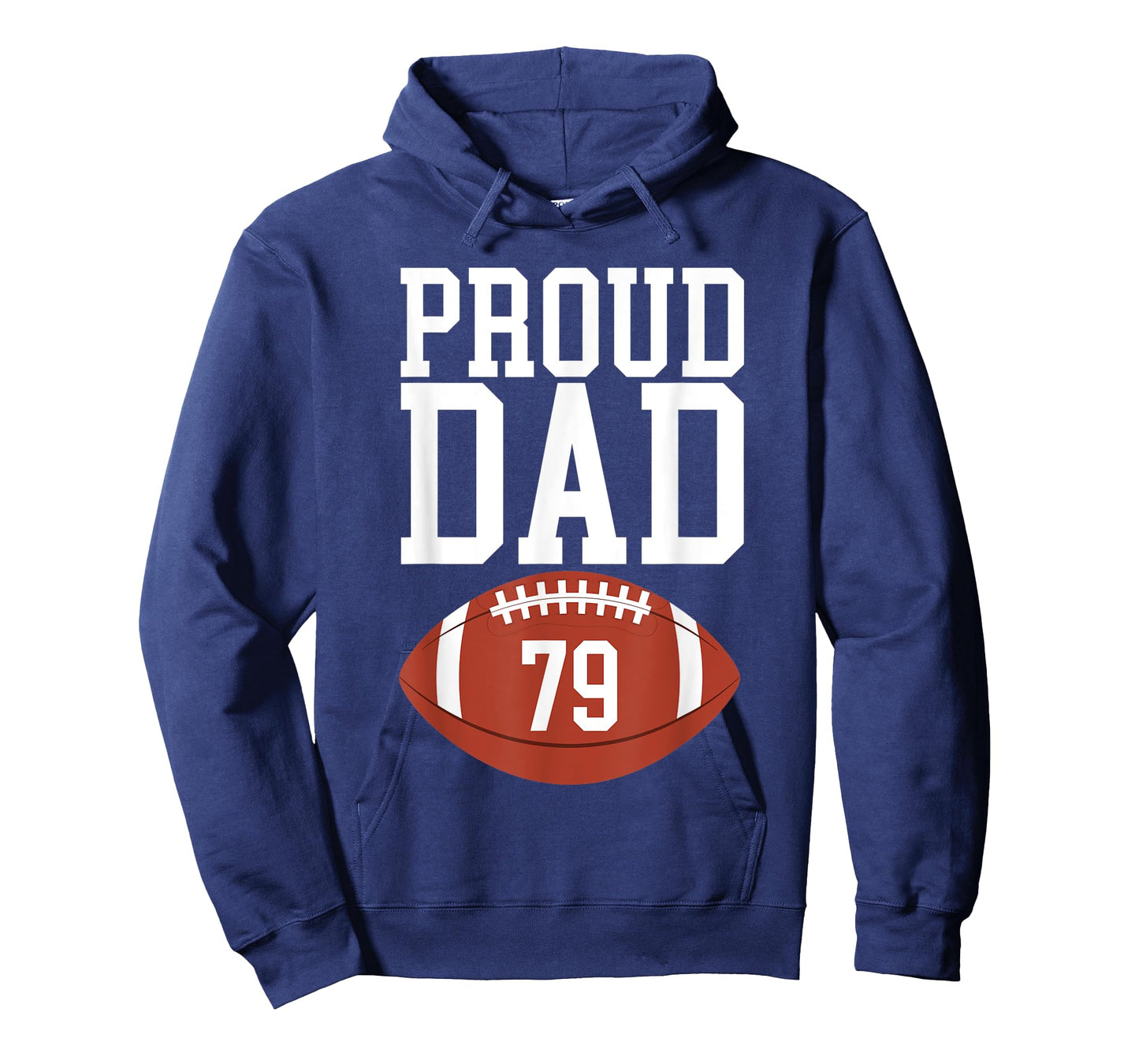 Mens Proud Dad Football #79 Jersey Number 79 Football Dad T-Shirt