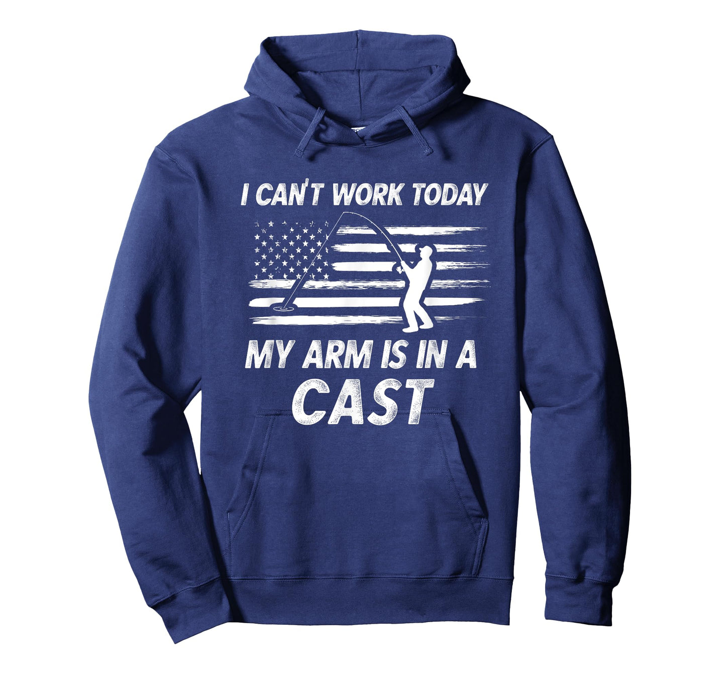 Dad Fishing Gift I Can't Work Today My Arm Is In A Cast Pun T-Shirt