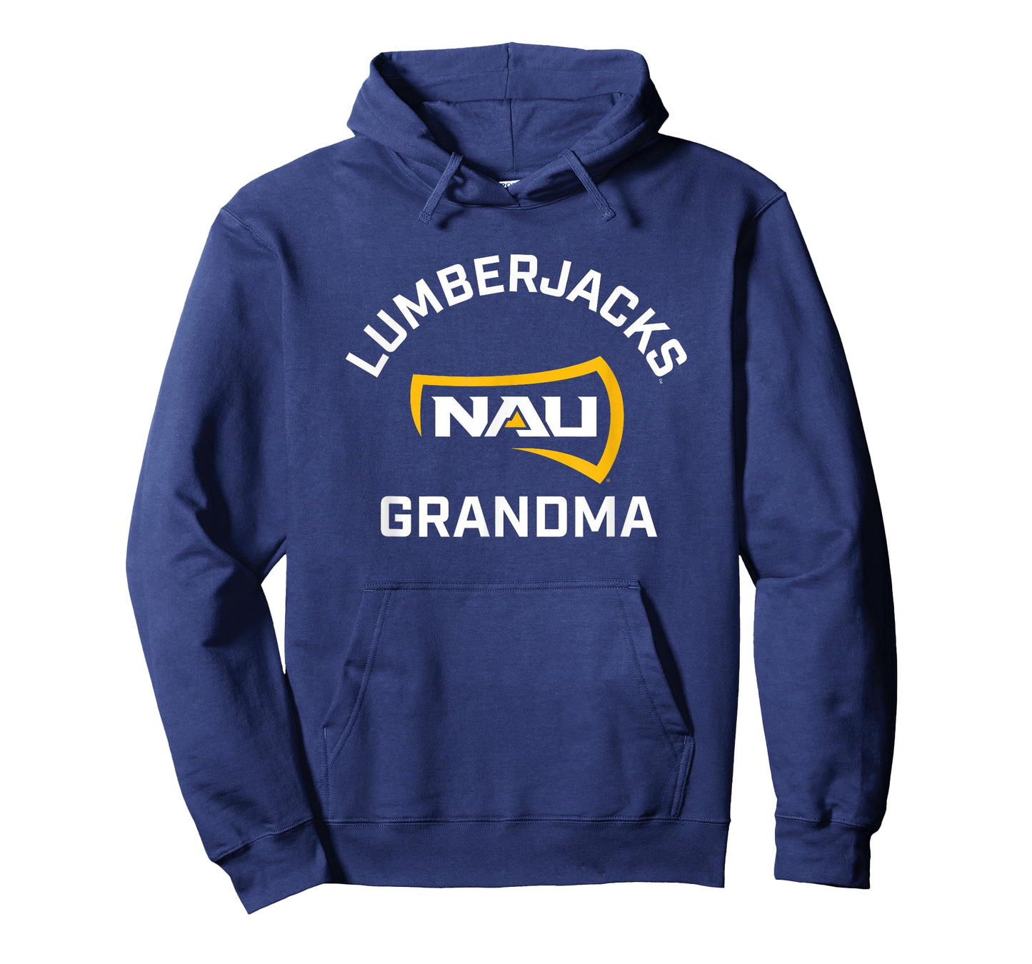 Campus Lab NAU Lumberjacks Arched Grandma T-Shirt - Blue, Unisex-Adults, Short Sleeve, Small