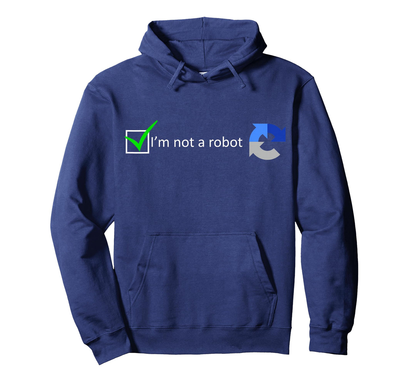 MathWare Unisex-Adults Black T-Shirt - Funny Nerdy I'm not a Robot test - Short Sleeve - Modern Classic - Robot Theme - Gaming, Coding - Letter Print - Embroidery - Size: Small