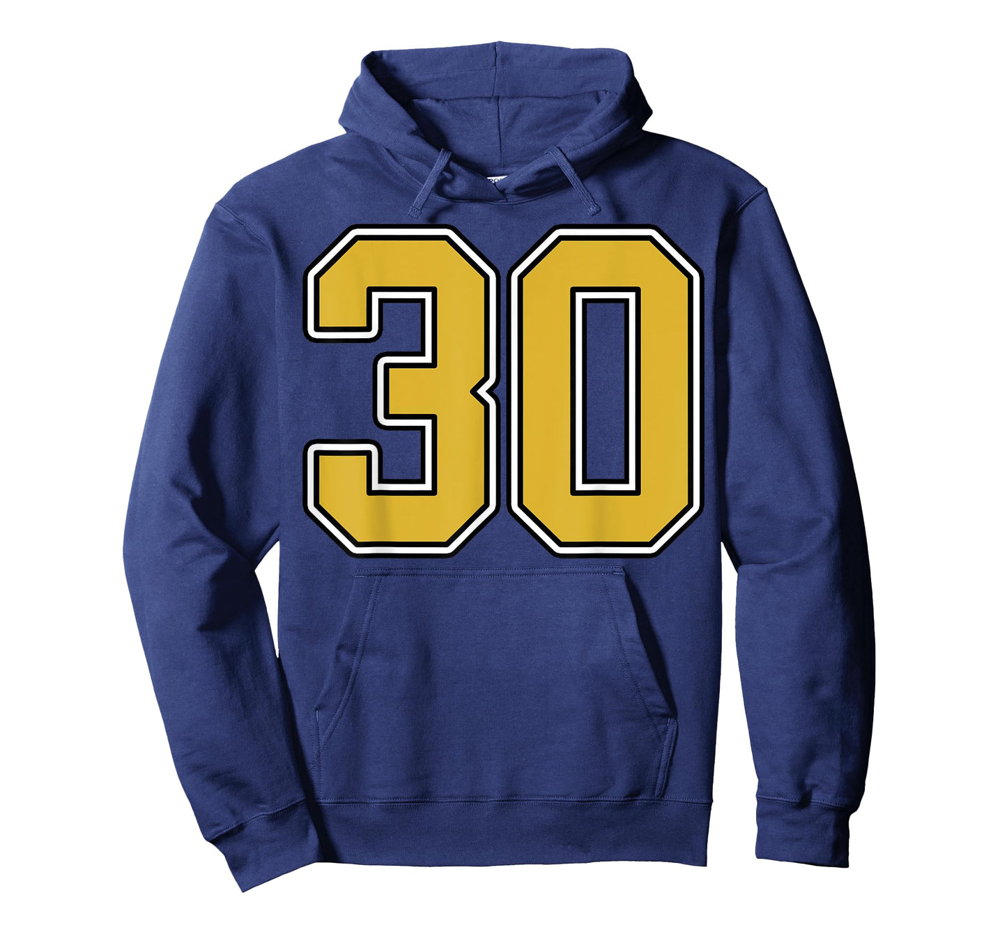 Old Gold Black White Sports Number 30 Jersey Uniform Player T-Shirt