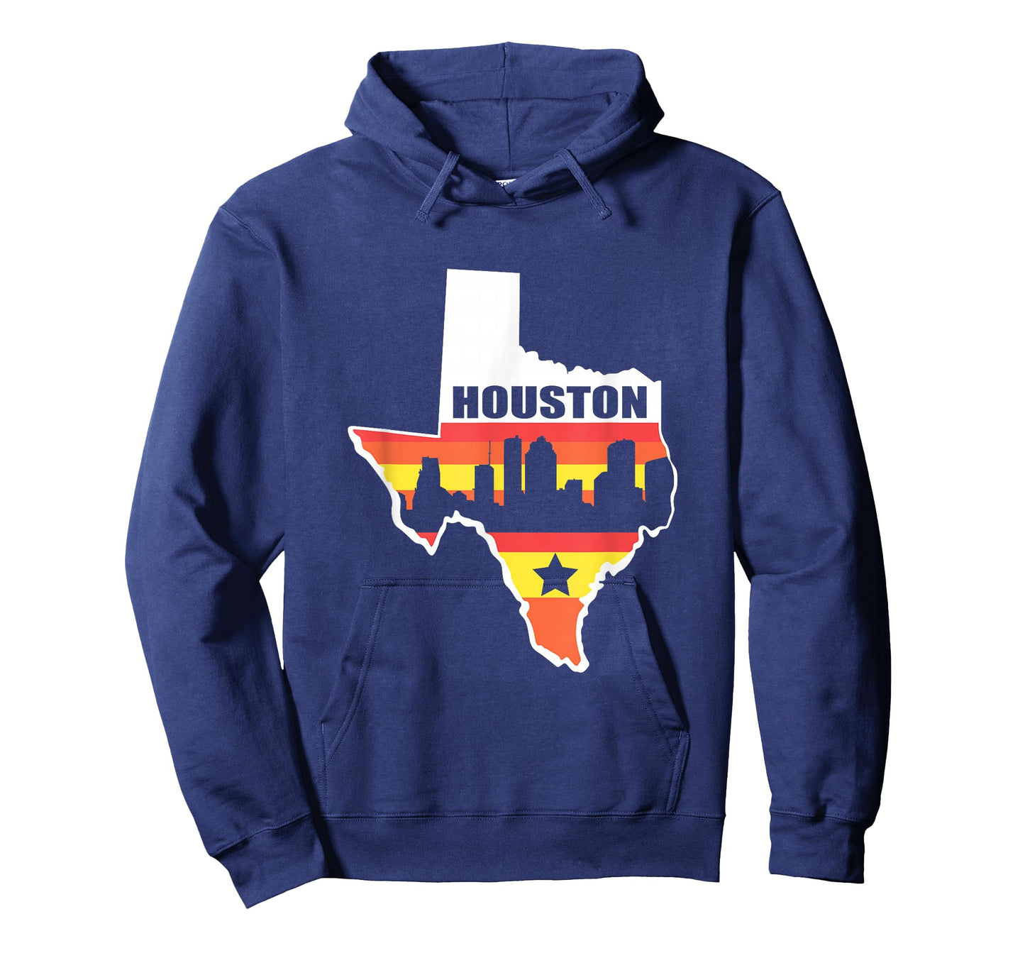 Houston Texas Vintage State Flag Houston Skyline T-Shirt