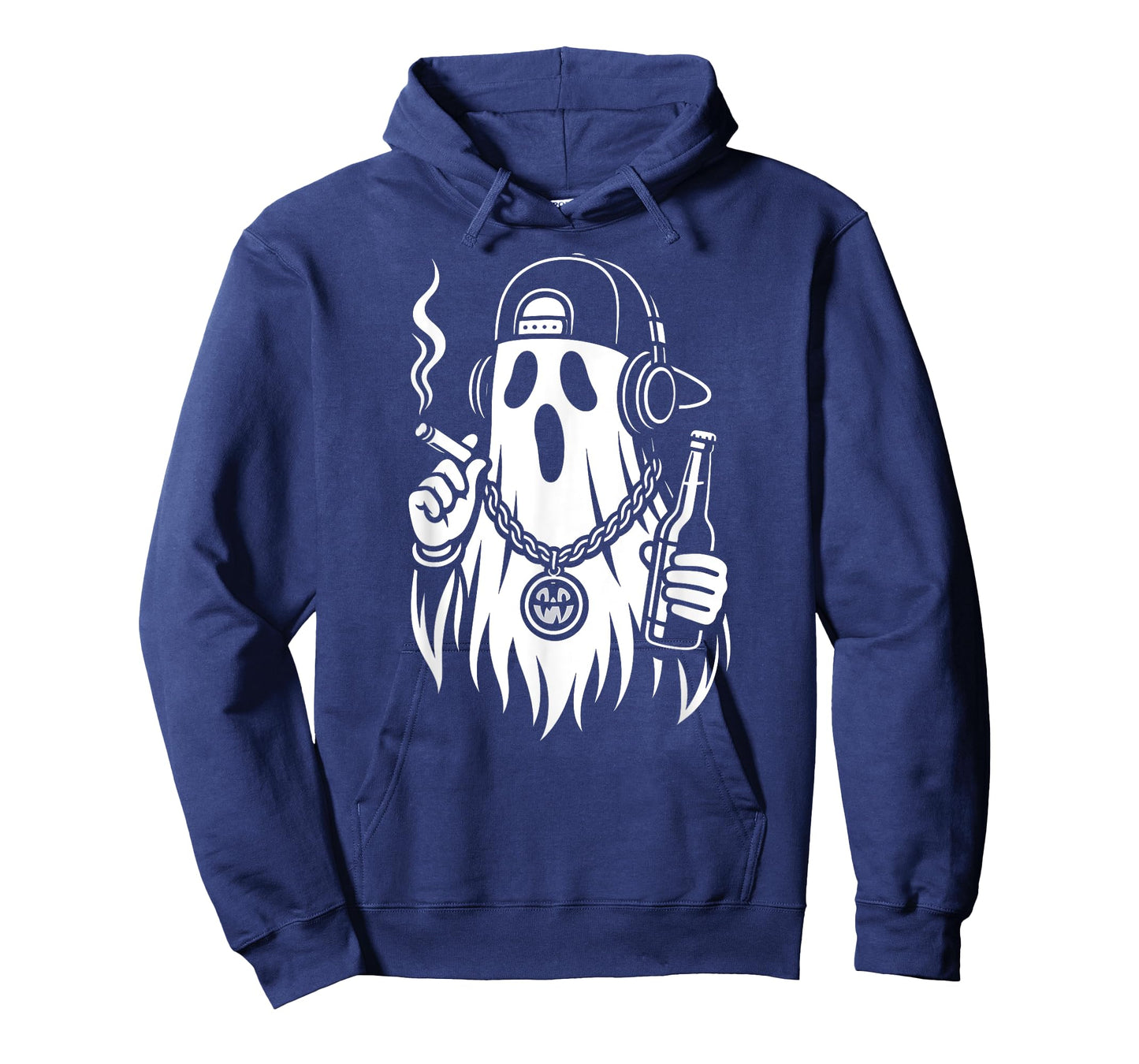 Ghost Halloween Beer Cigarette Hip Hop Men Women T-Shirt