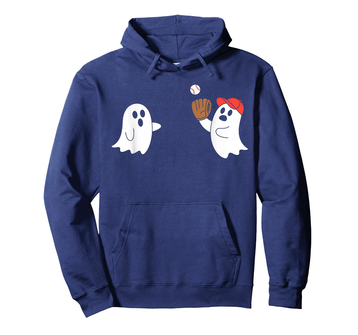Cute Ghosts Playing Baseball Lovers Spooky Halloween Costume T-Shirt