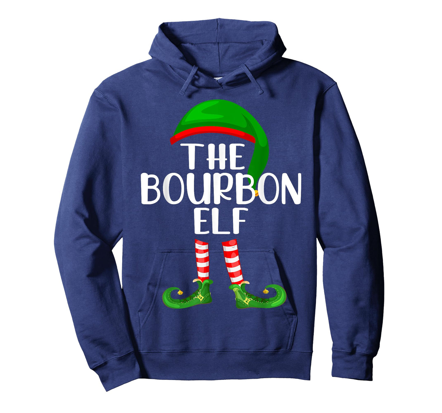Funny The Bourbon Elf Matching Family Christmas T-Shirt