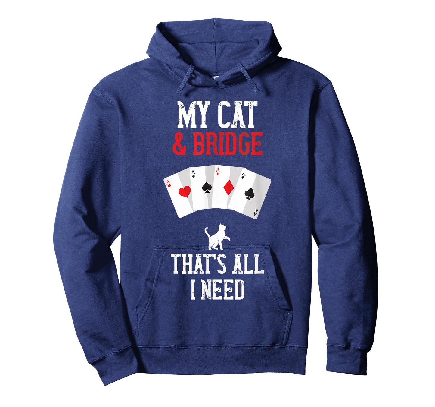 Cat All I Need Bridge Card Game Player Bridge Card Game T-Shirt