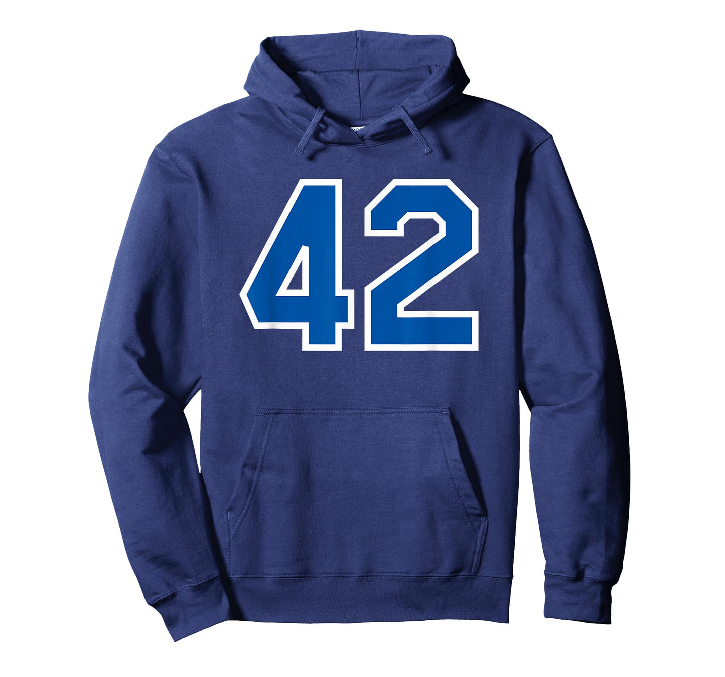 Number #42 White Blue Varsity Number T-Shirt
