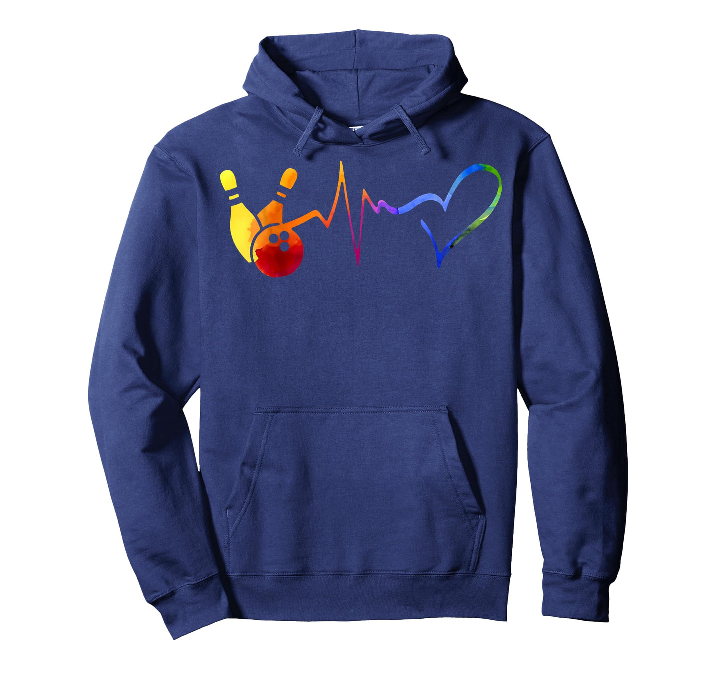 Bowling Heartbeat Tie Dye Colorful Bowling Game Day Bowling T-Shirt