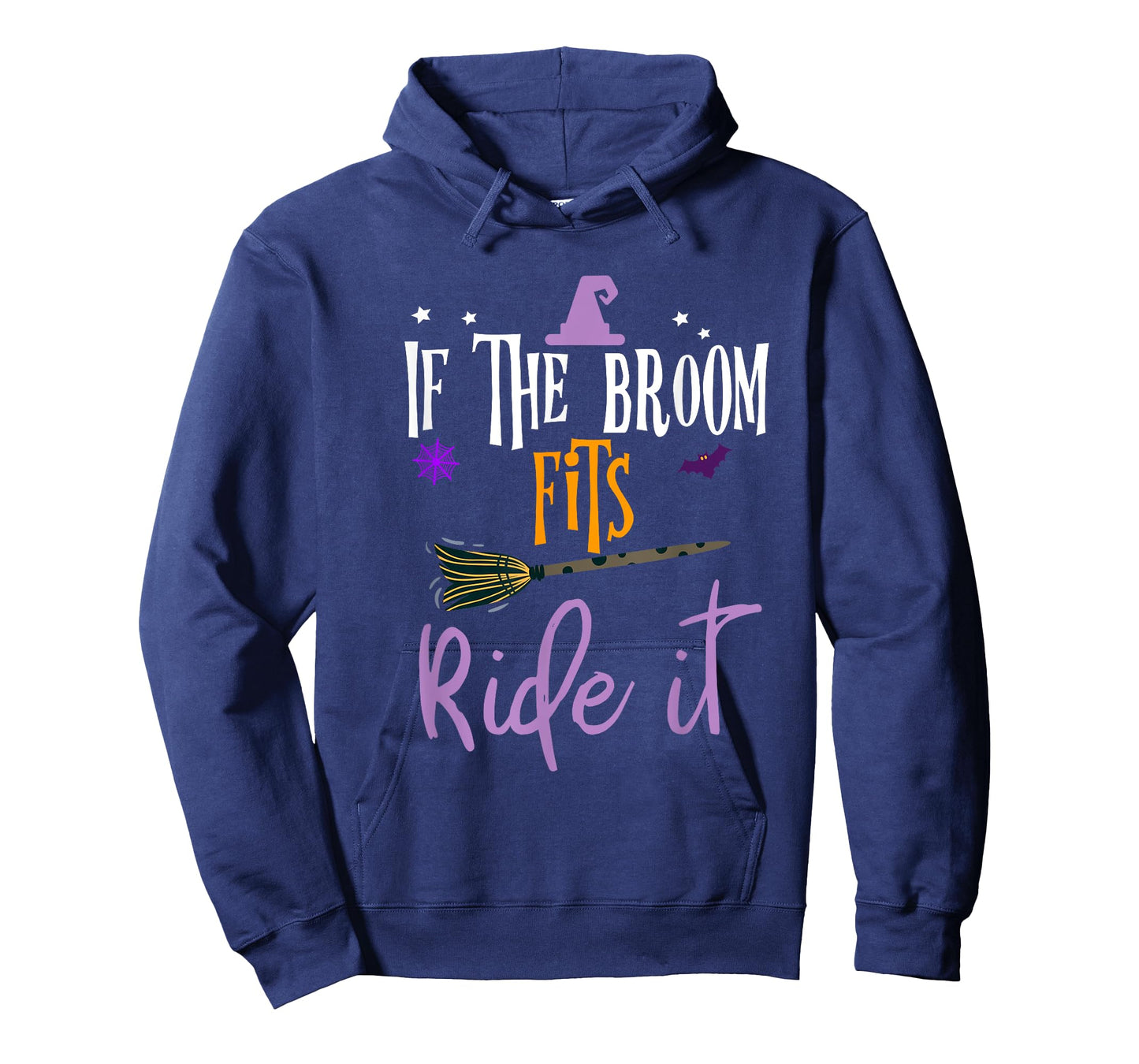 If The Broom Fits Ride It Witch Hat Halloween T-Shirt