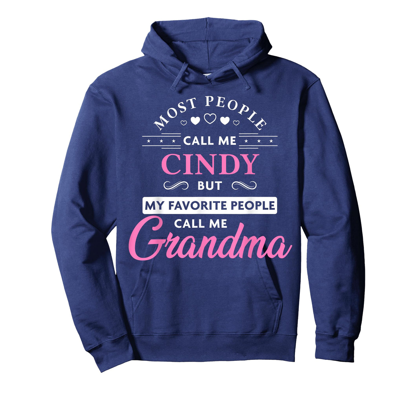Zum2 Grandma Gifts Cindy Personalized Grandma T-Shirt - Women's - Black - 3X-Large - Short Sleeve - Crew Neck - Classic Fit - Cotton & Polyester Blend