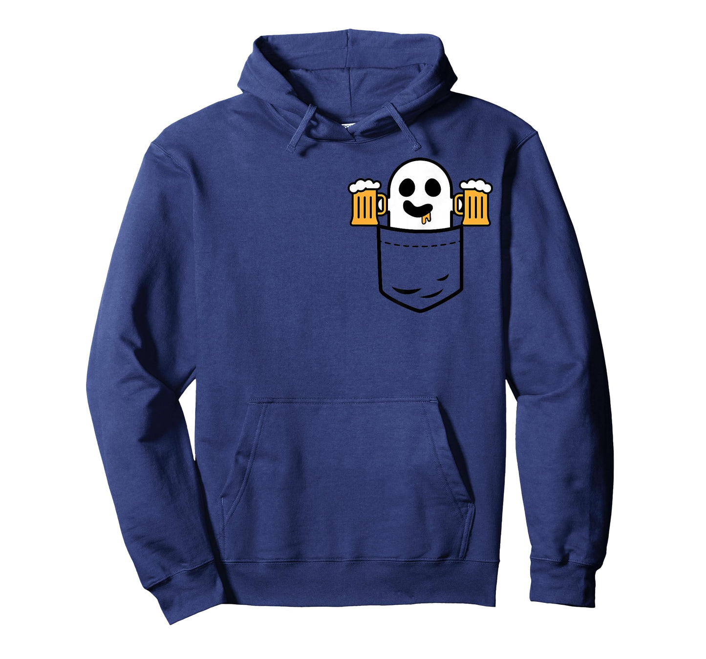 Cute Ghost In Your Pocket Drinking Beer Halloween Costume T-Shirt