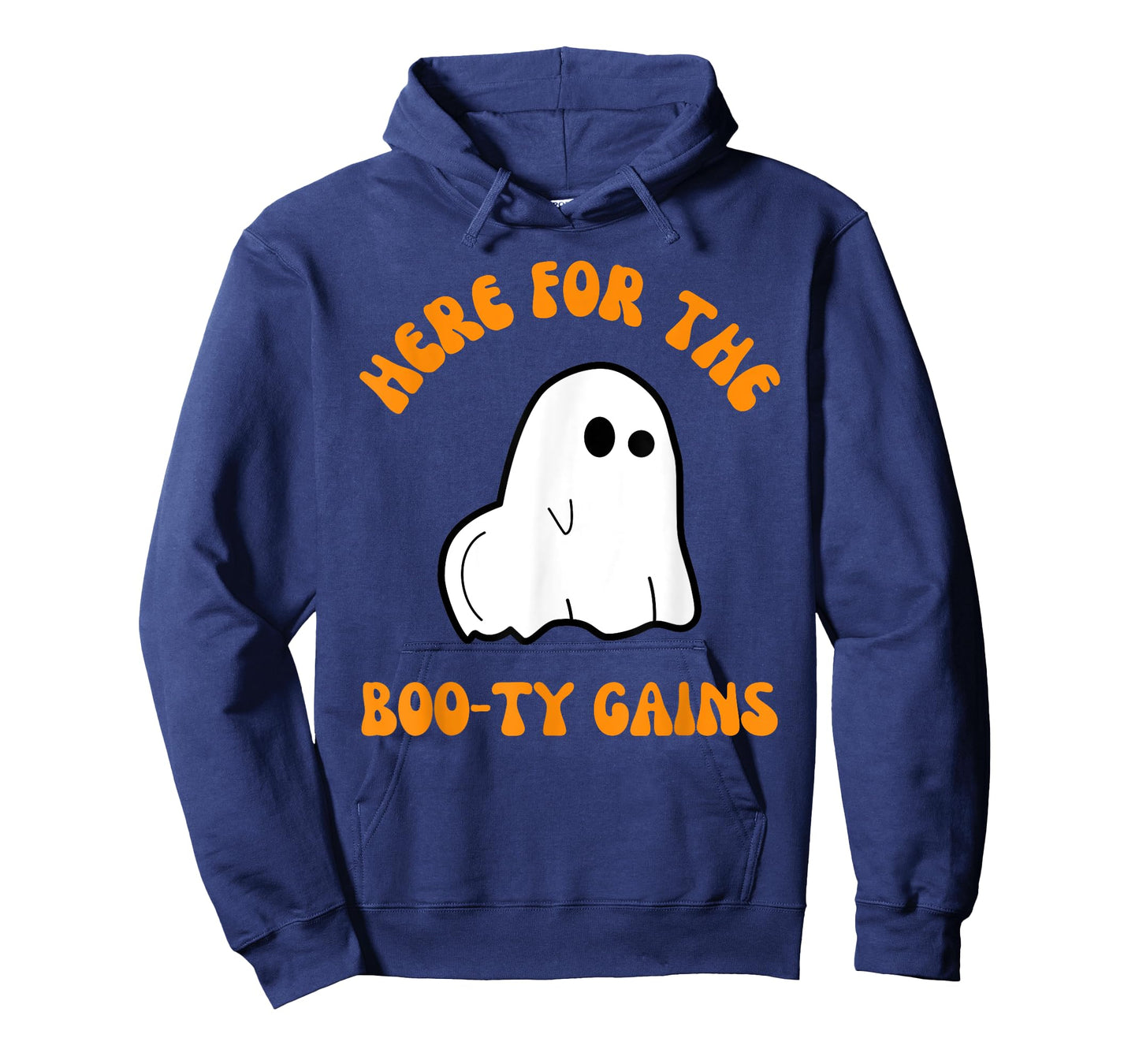 Here For The Boo-ty Gains Funny Ghost Halloween Gym Workout T-Shirt
