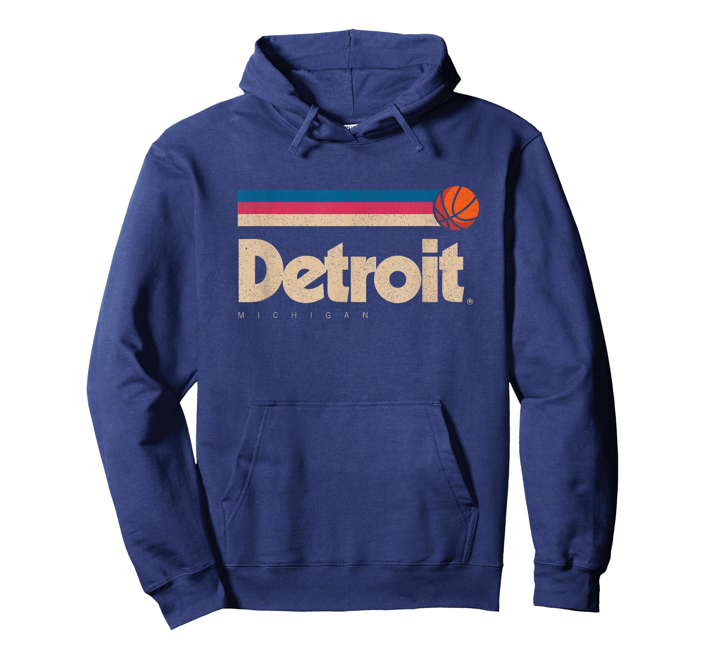 Detroit Basketball B-Ball City Michigan Retro Detroit T-Shirt