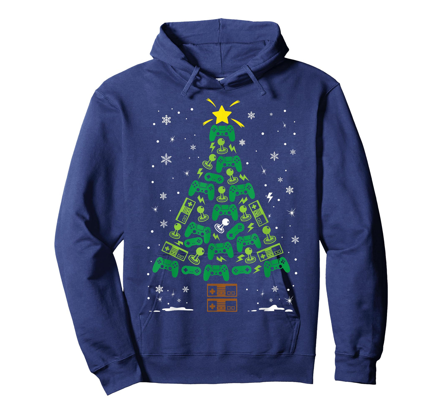 The Holiday Family Christmas Tree Gift Co Gamer Nerd Video Game Lover Family Matching Black T-Shirt