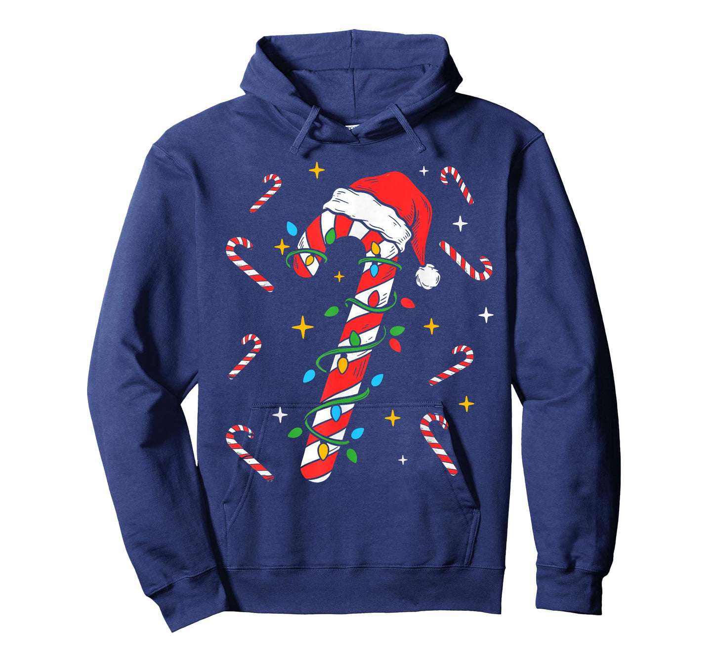 Candy Cane Christmas Shirt Santa Hat Family Matching Xmas T-Shirt